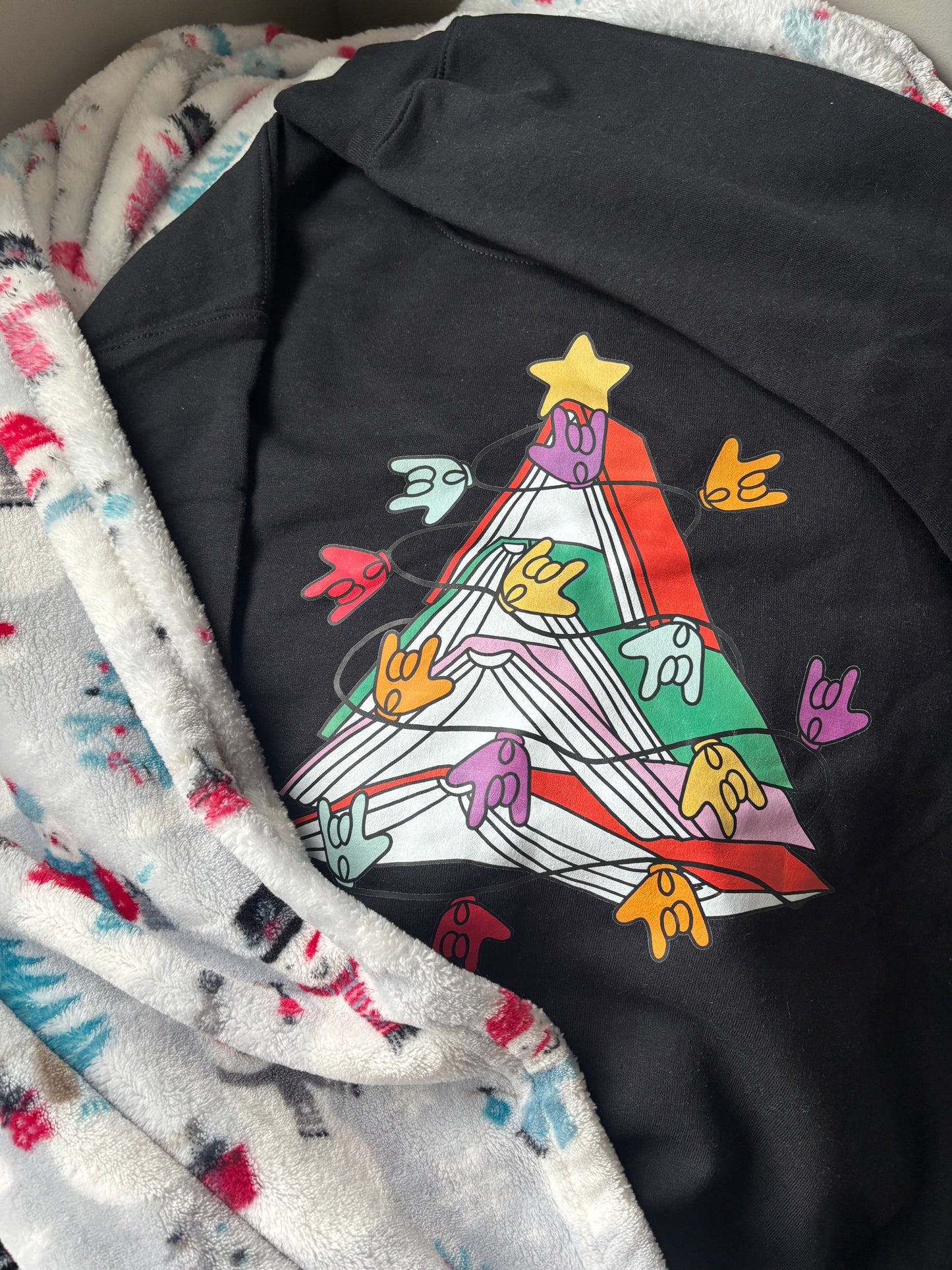 Book Xmas Tree - M Black Crewneck