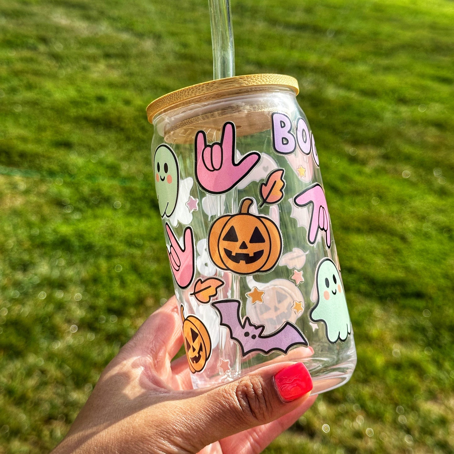 Bat Halloween ILY Beer Can