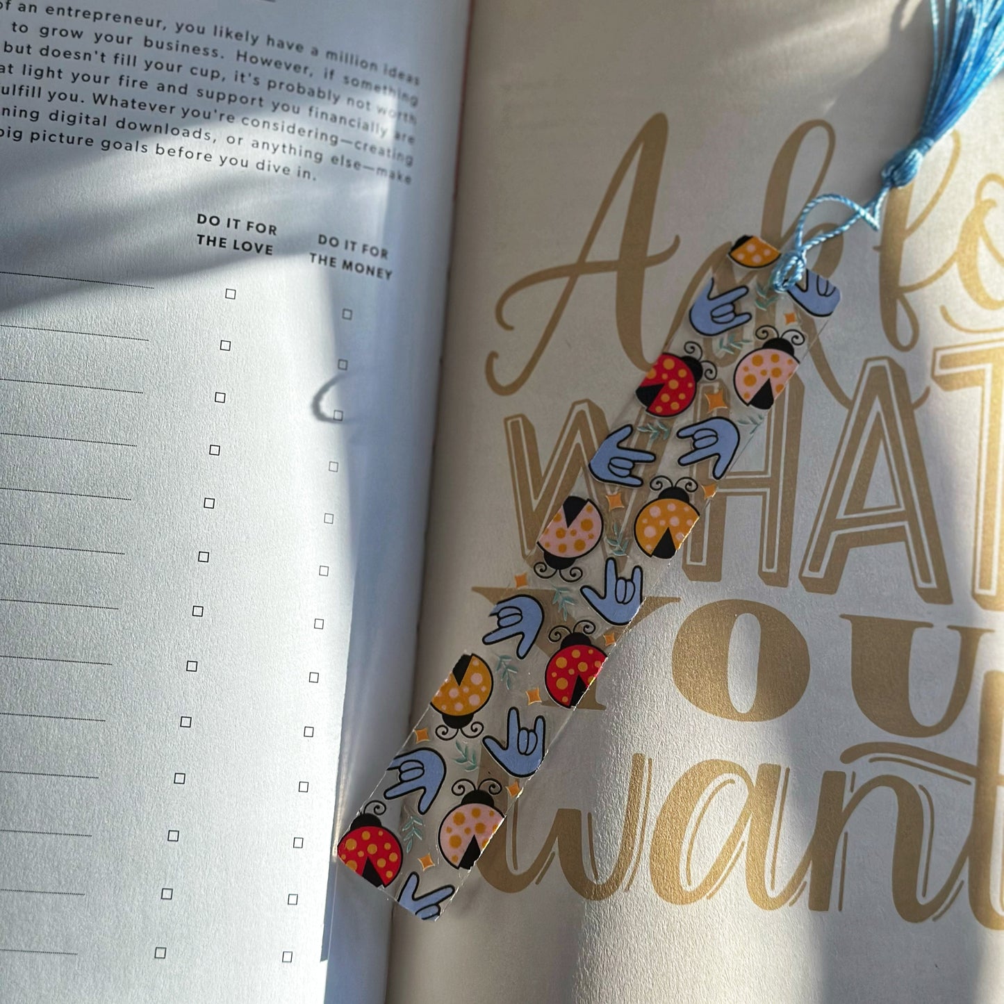 Ladybug ILY Acrylic Bookmark