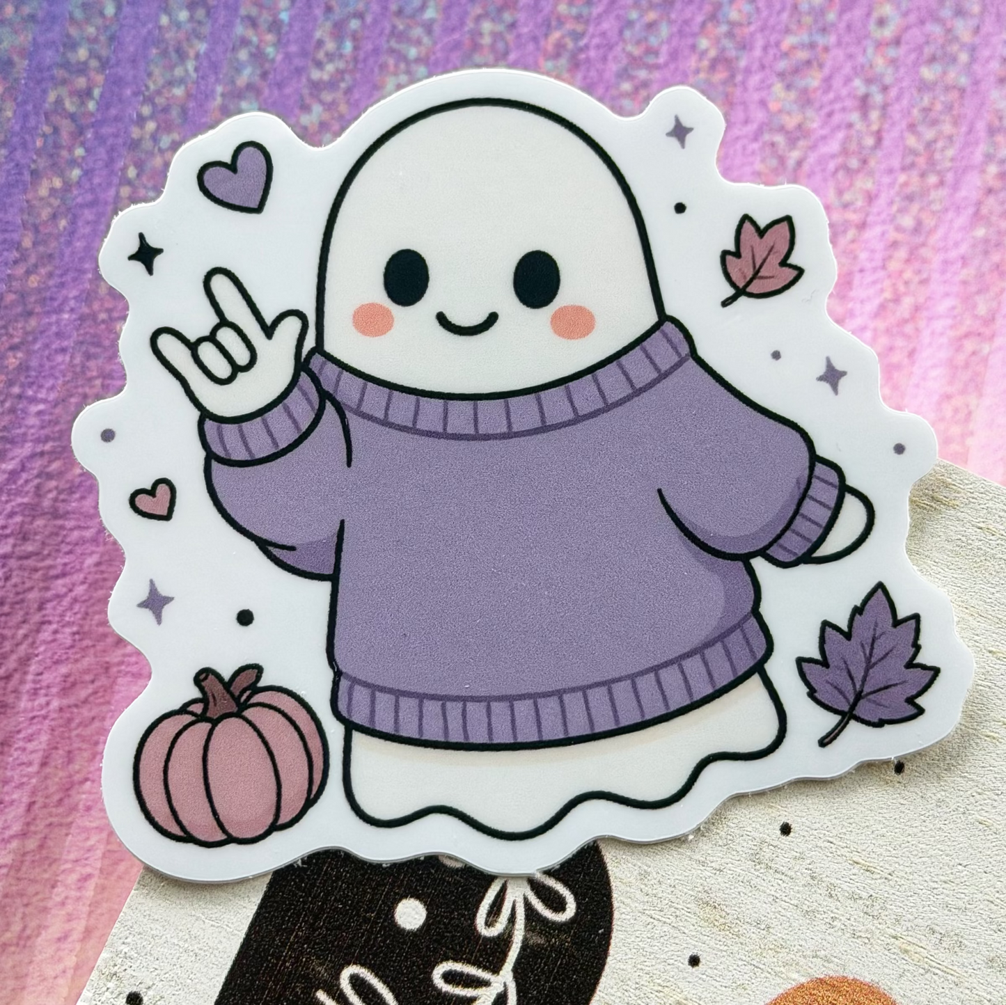 Sweater Weather Ghost ILY Sticker