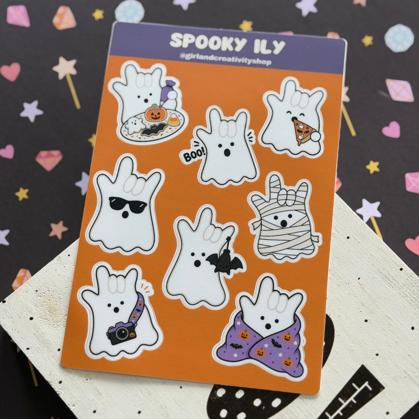 Spooky ILY Sheet Sticker