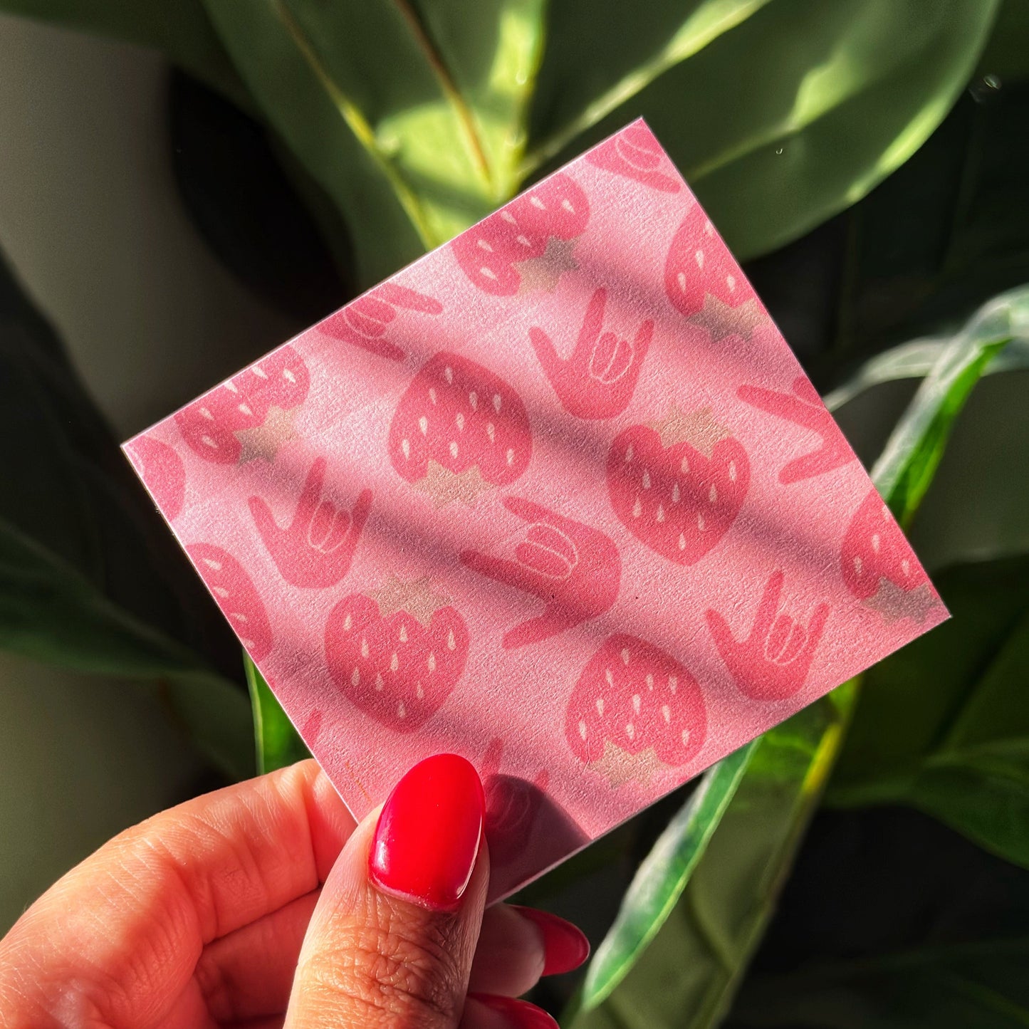 Strawberry & ILY Post-it Notes
