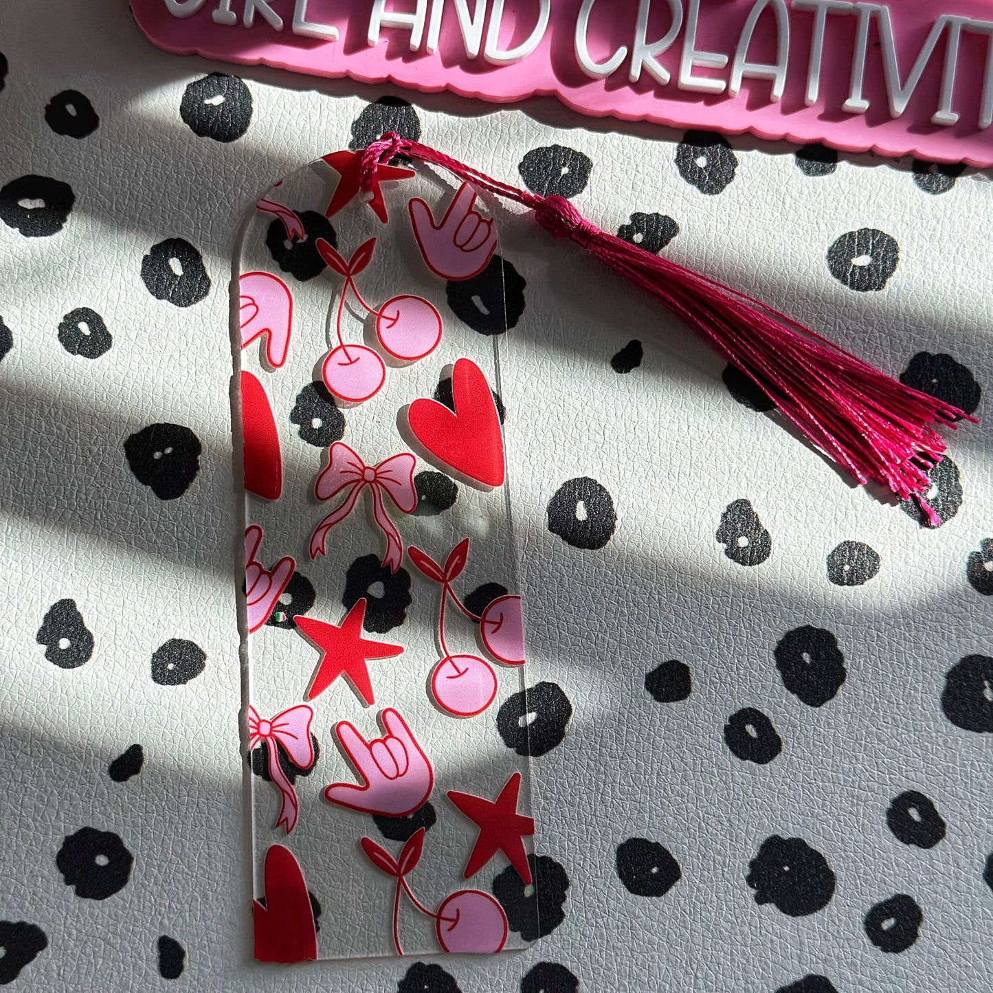 Coquette ILY Acrylic Bookmark
