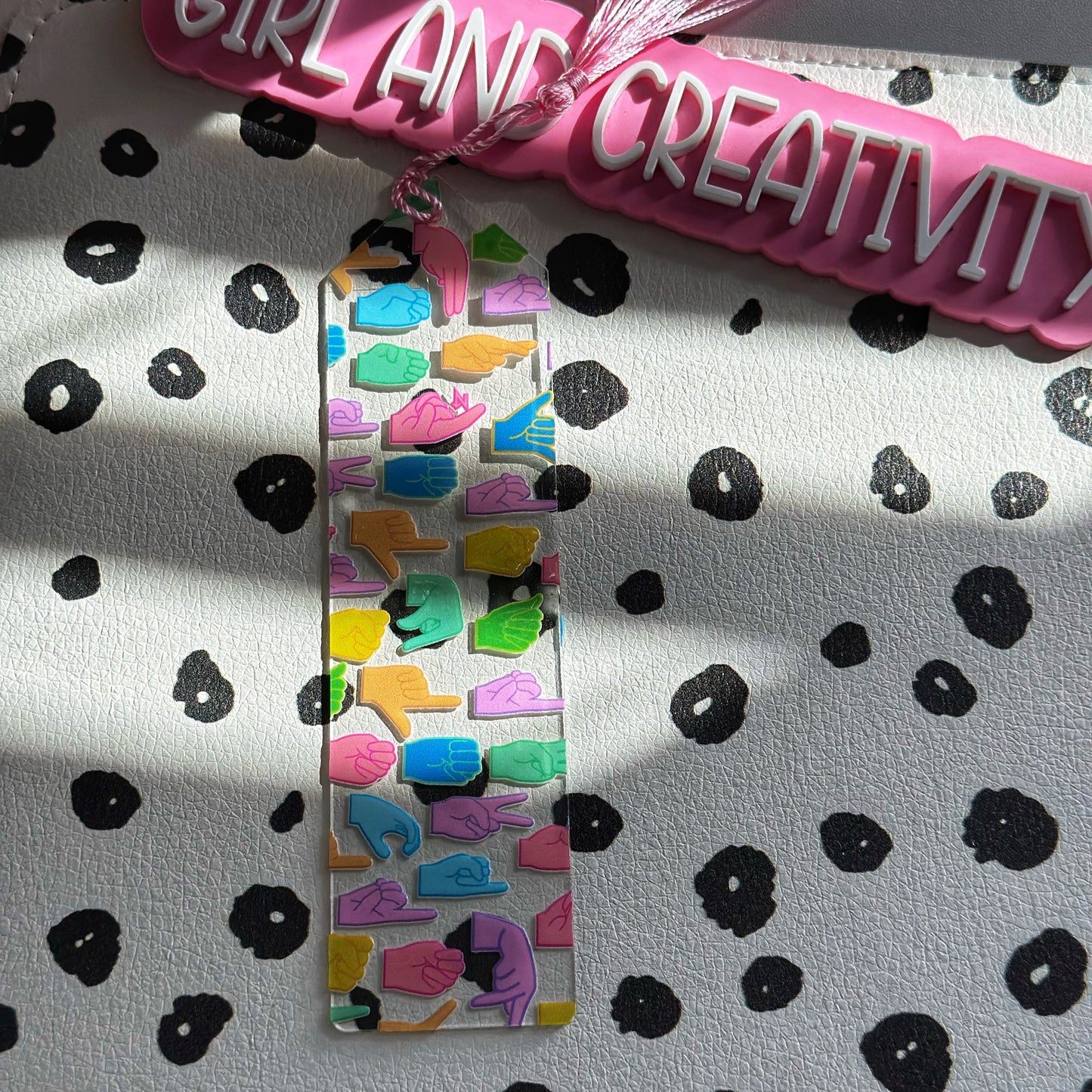 ASL Alphabet Acrylic Bookmark