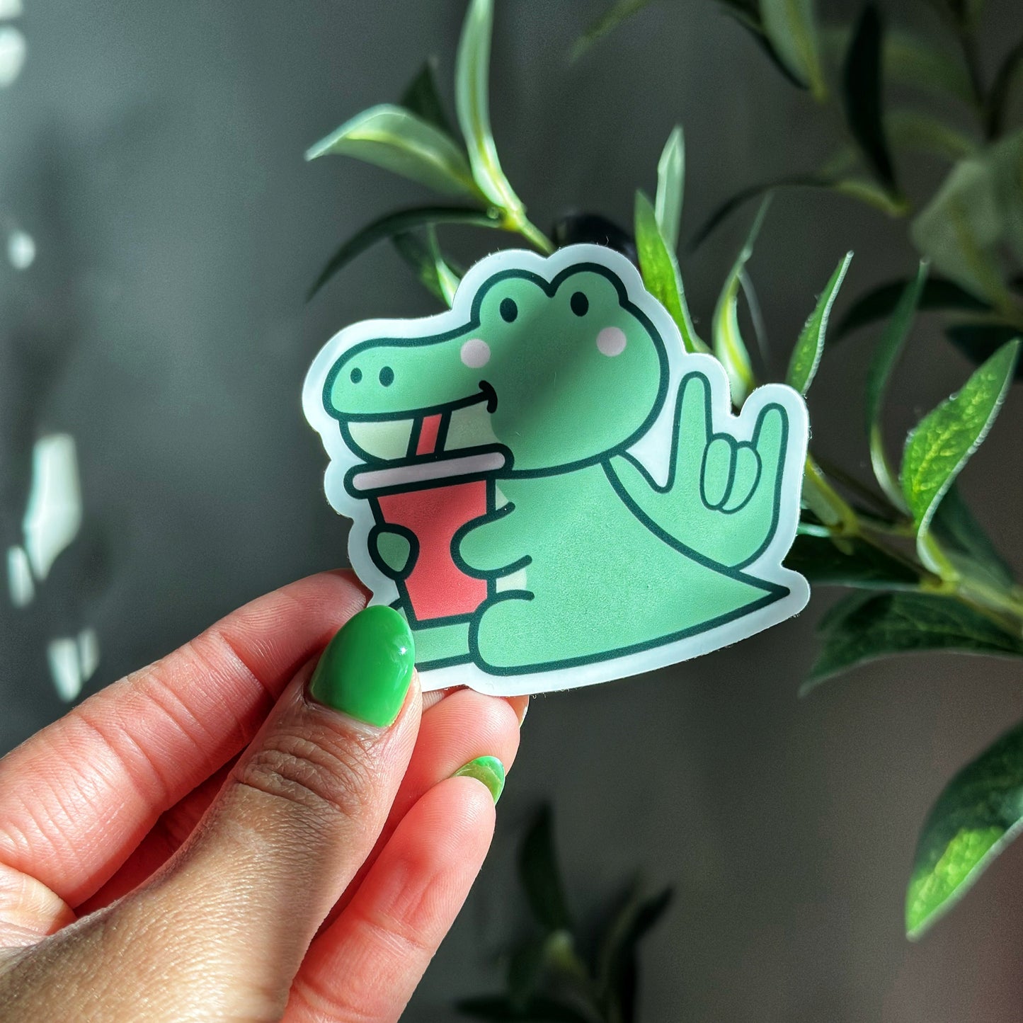 Alligator ILY Sticker