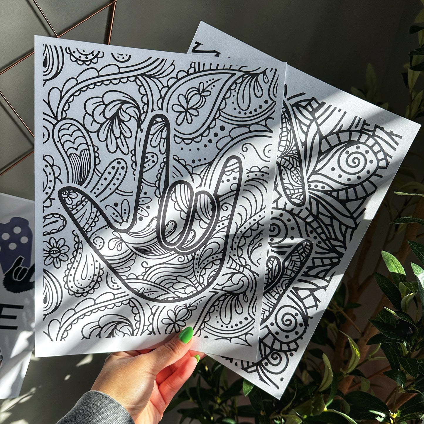 ASL Pattern Coloring Sheet