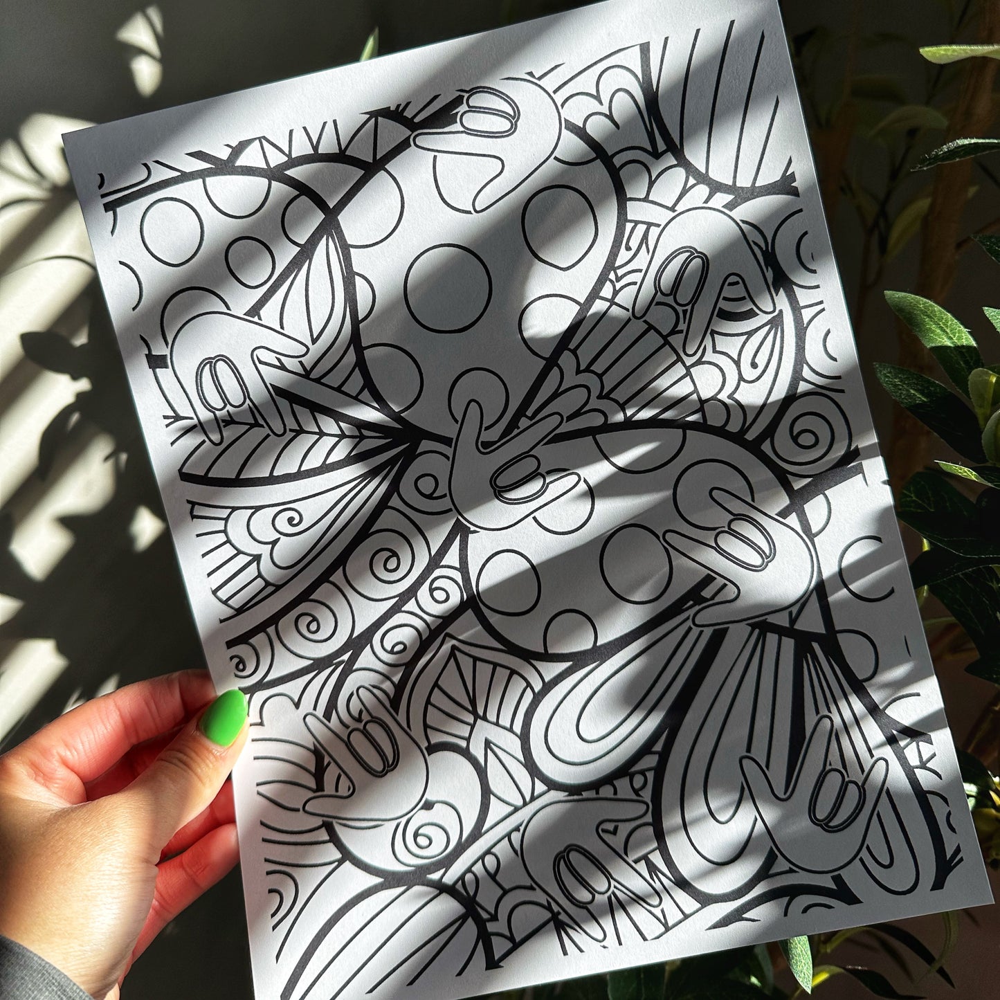 ASL Pattern Coloring Sheet