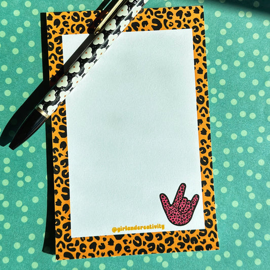 Leopard ILY Notepad
