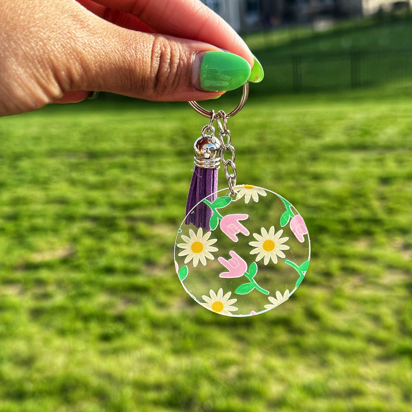 ILY Flower Acrylic Keychain