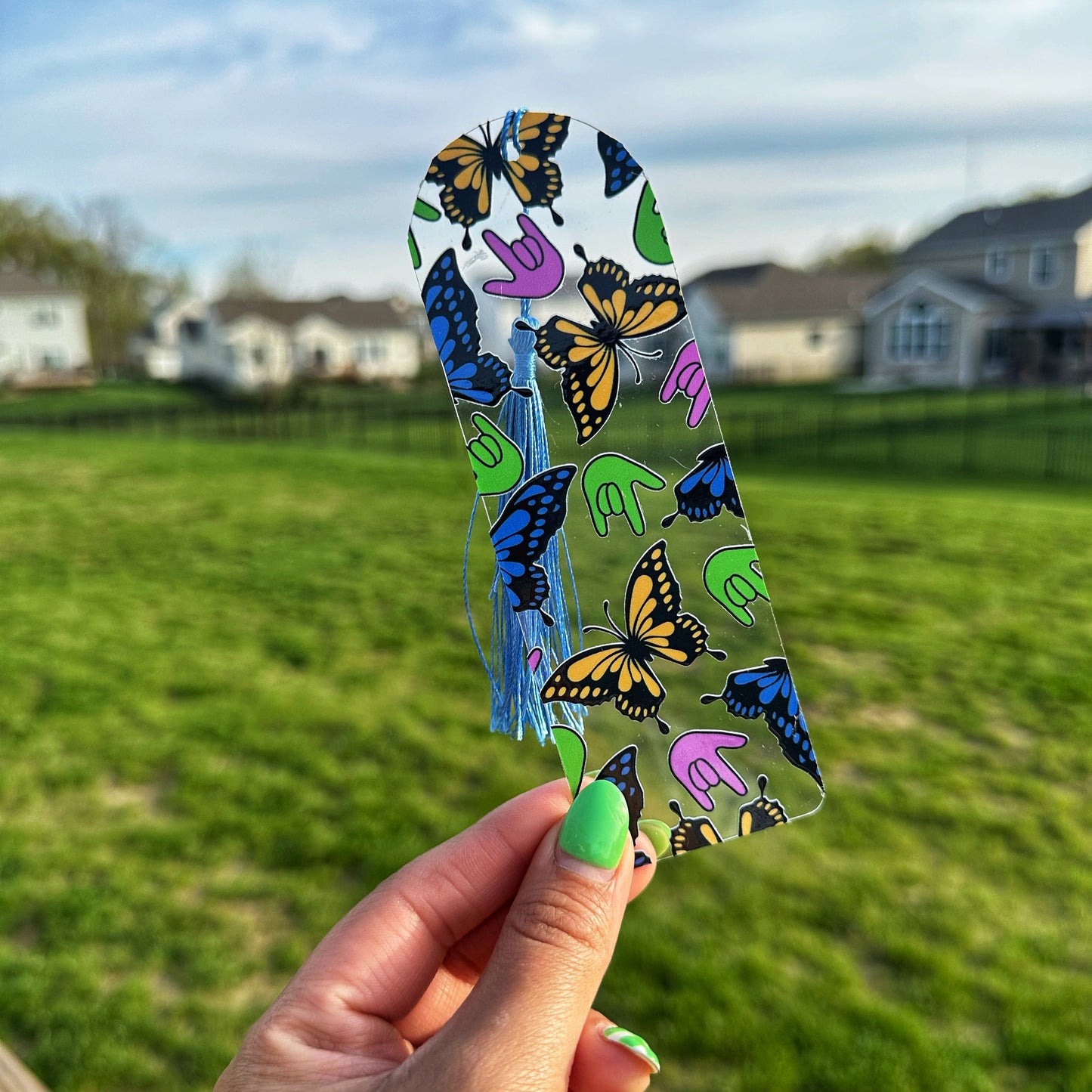 Butterfly ILY Acrylic Bookmark