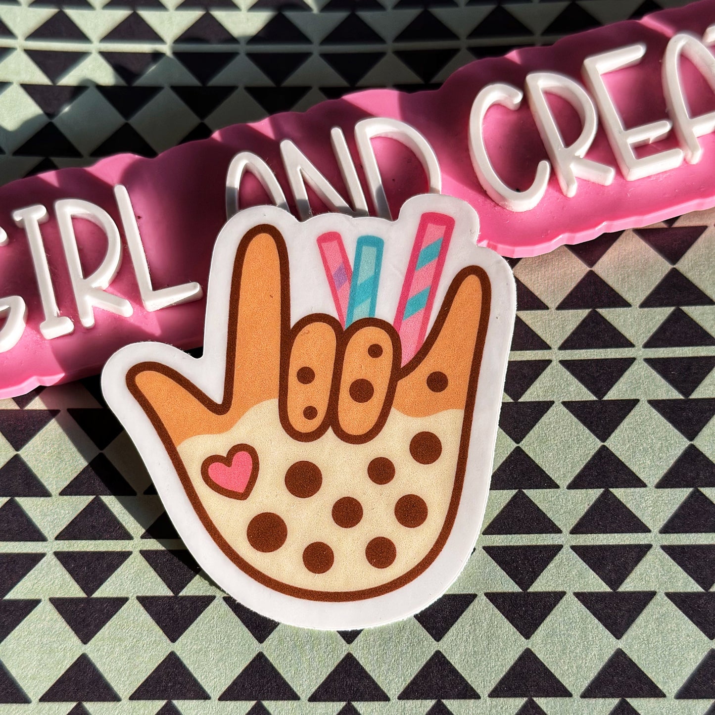 Boba Tea ILY Sticker