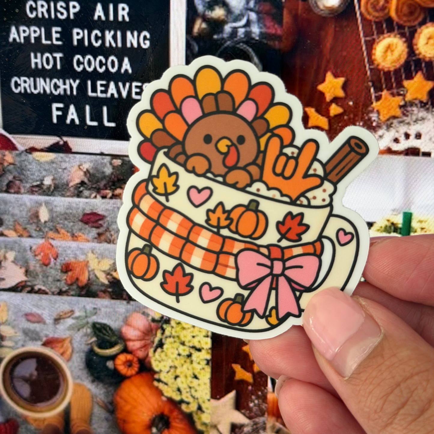 ILY Turkey Mug Sticker