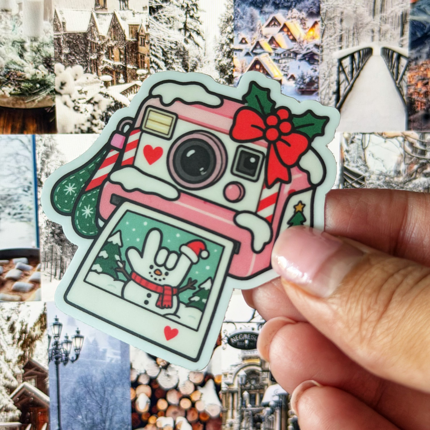 ILY Xmas Camera Sticker
