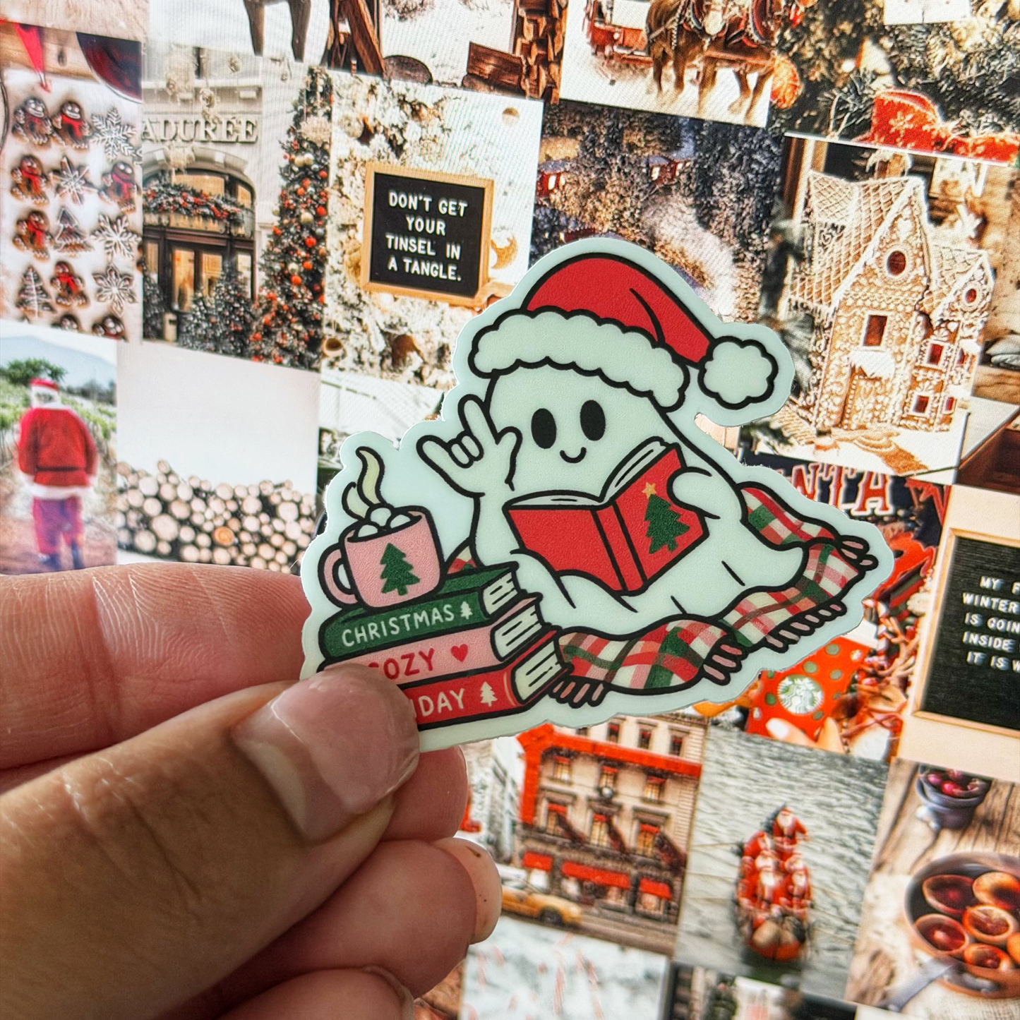 ILY Bookish Ghost Sticker