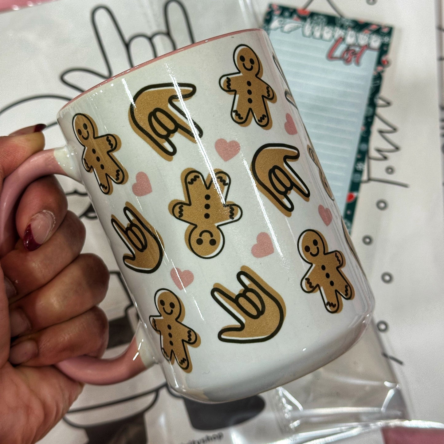 Gingerbread Pink Mug