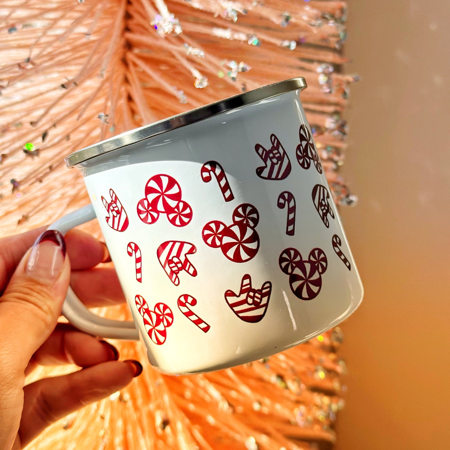 Mickey Peppermint ILY Enamel Mug