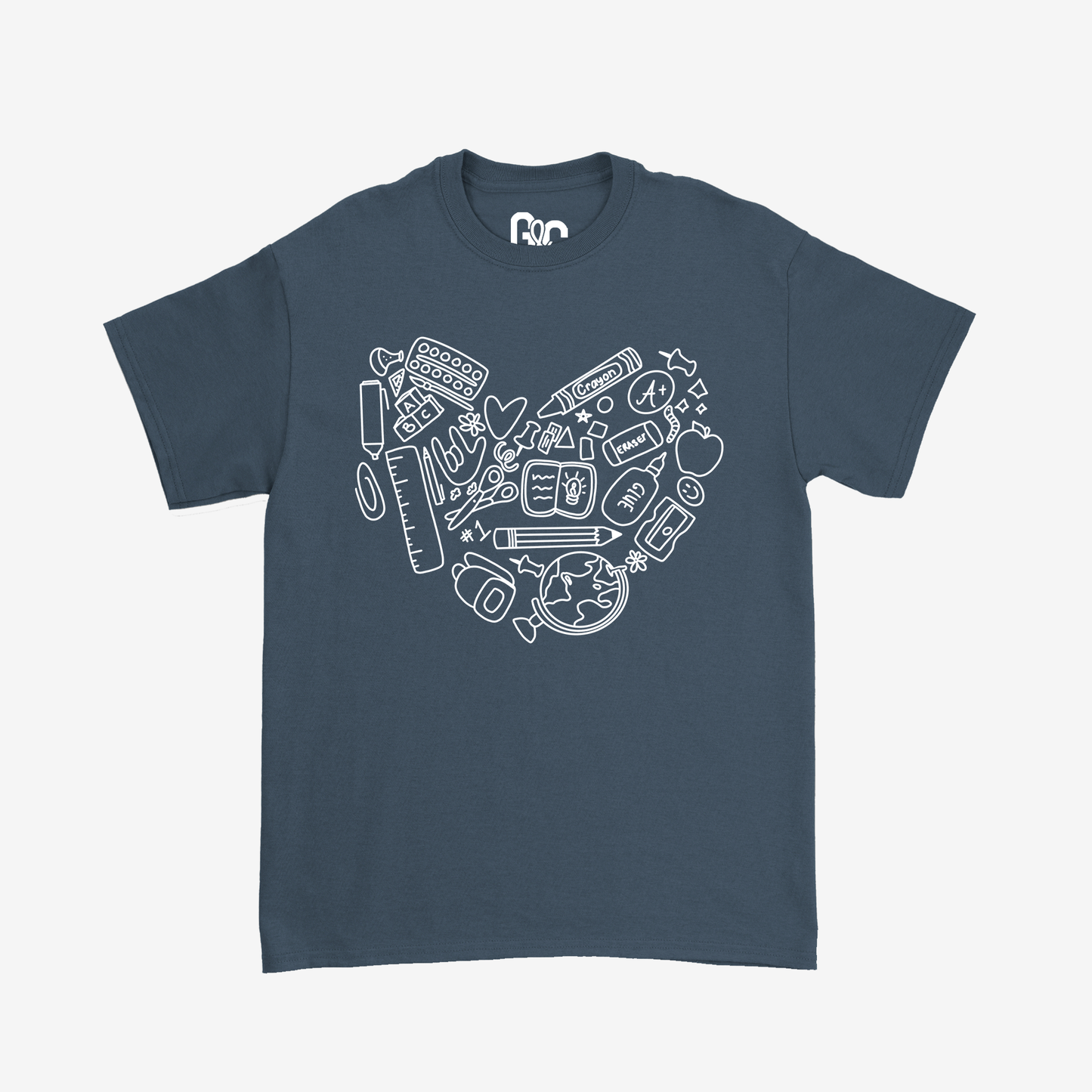 Teacher Heart Doodle Tee