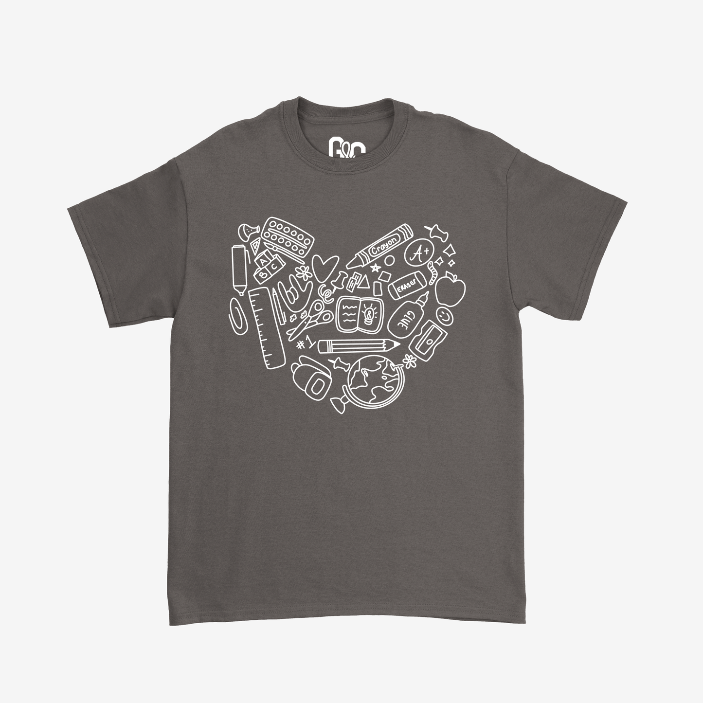 Teacher Heart Doodle Tee