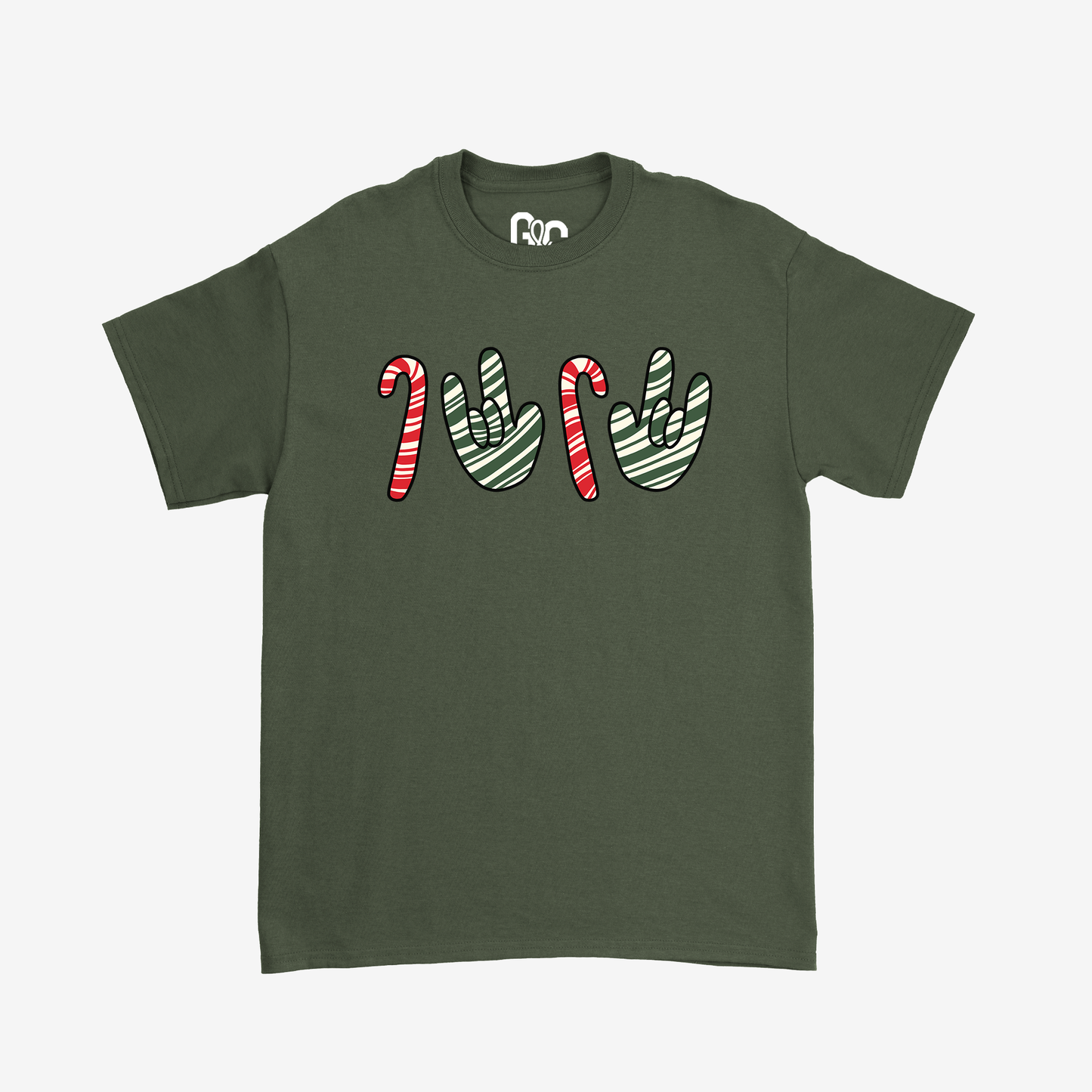 Candy Cane & ILY Tee