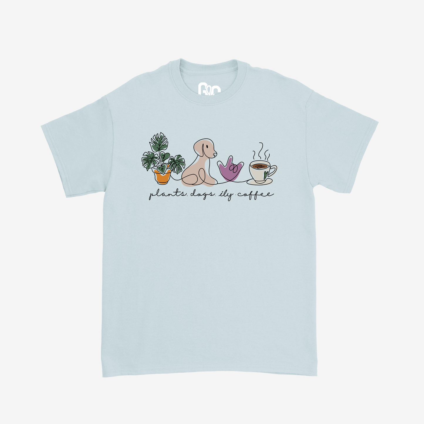 Plants Dogs ILY Tee