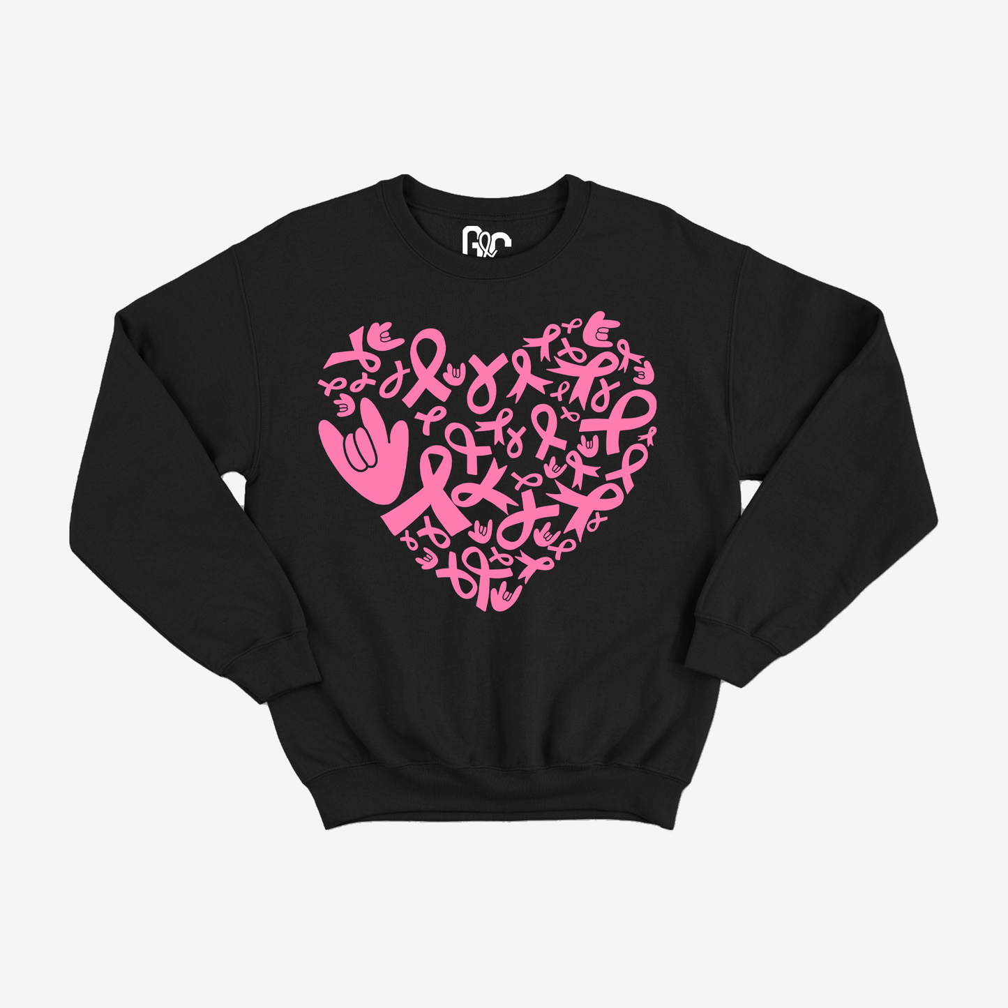 Breast Cancer Heart Crewneck