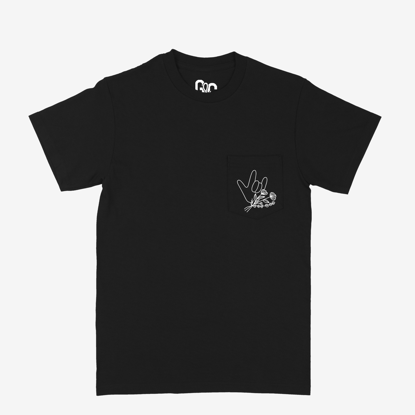 Floral & ILY Pocket Tee