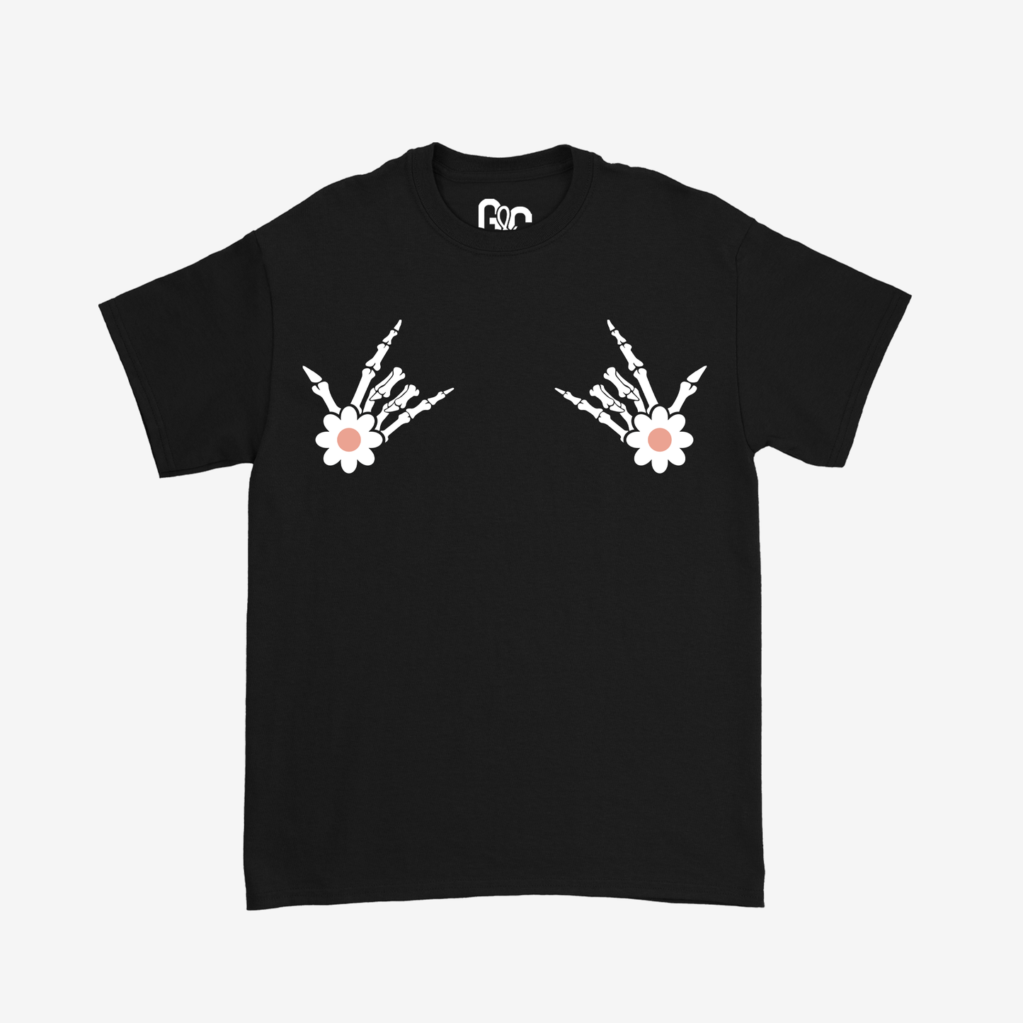 Floral Breast Skeleton & ILY Tee