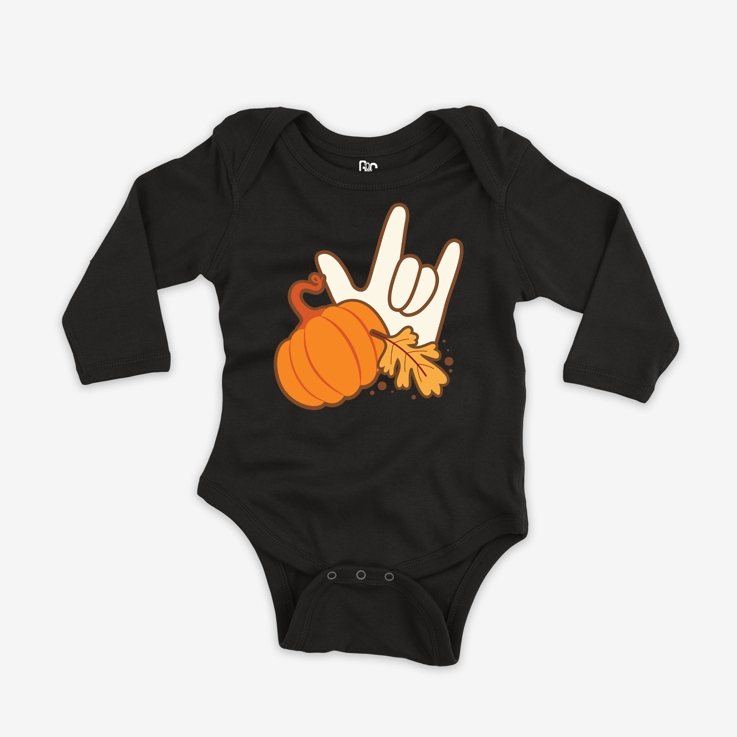 Pumpkin & ILY Onesie Sleeve