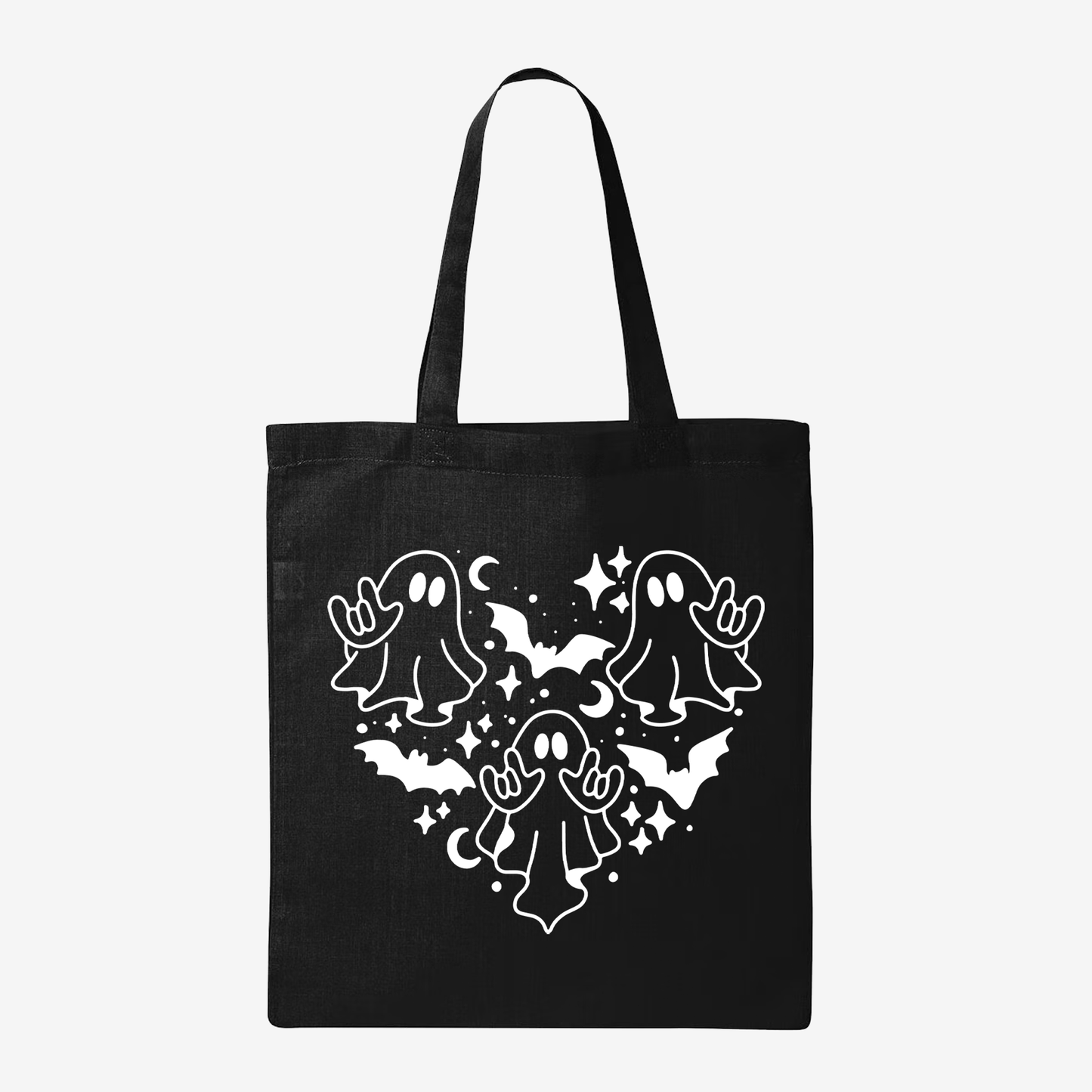 Ghost heart & ILY Tote Bag