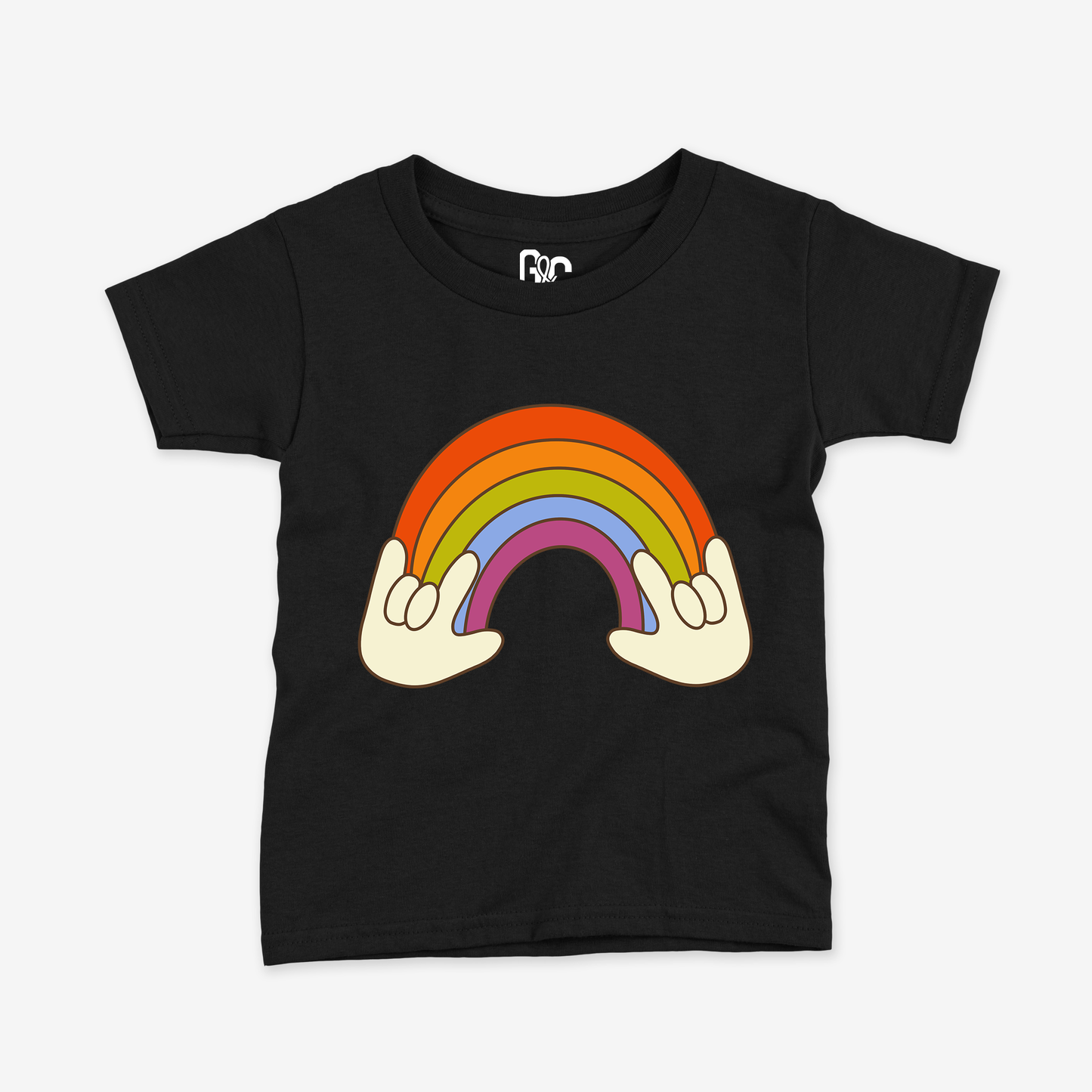 Retro Rainbow ILY Toddler Tee