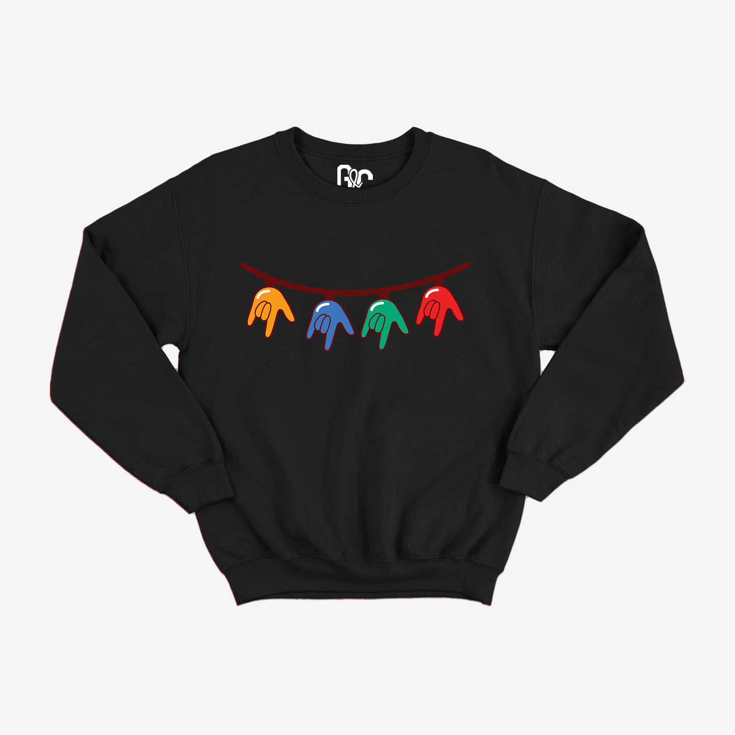 Christmas Light Bulb ILY Youth Crewneck