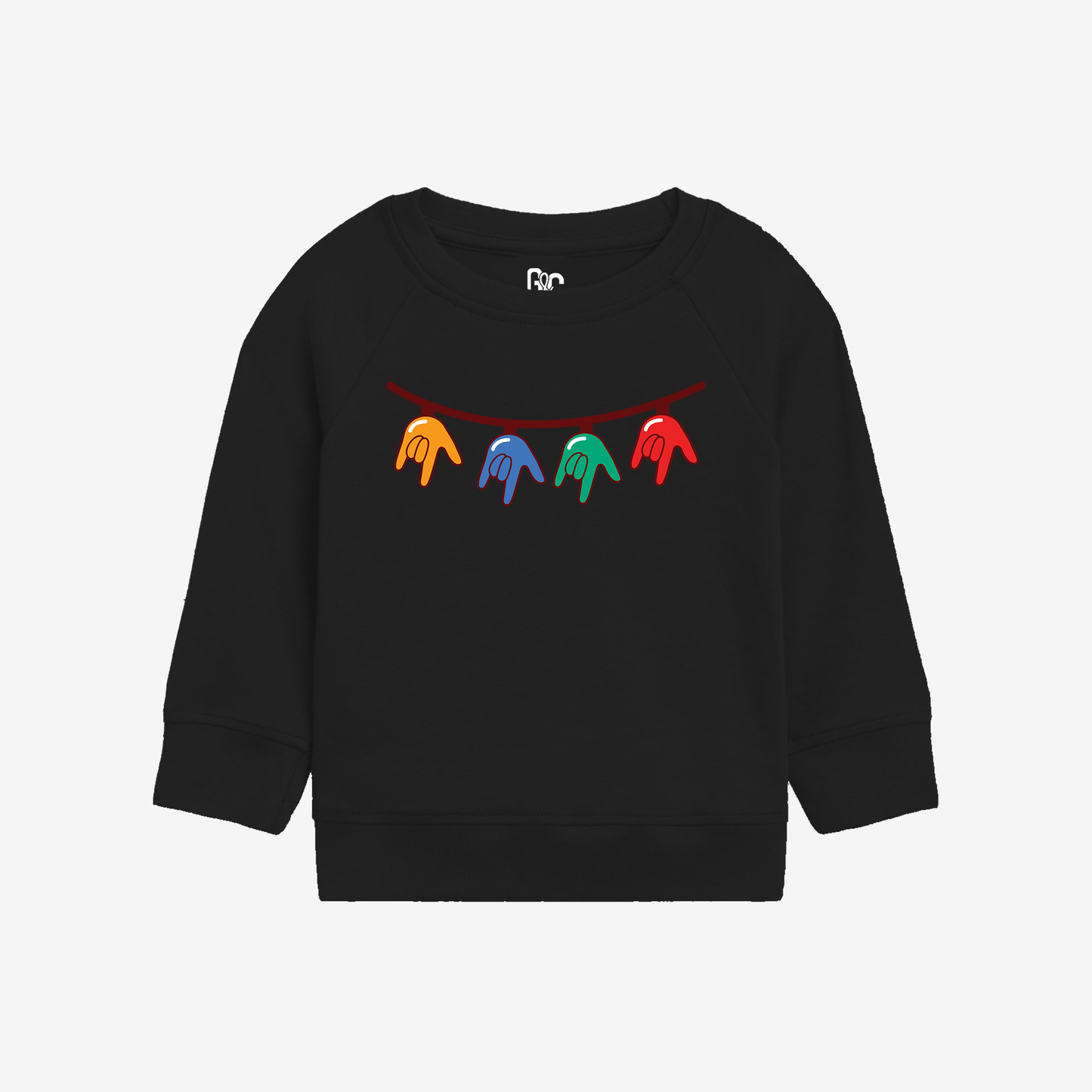 Christmas Light Bulb ILY Toddler Crewneck