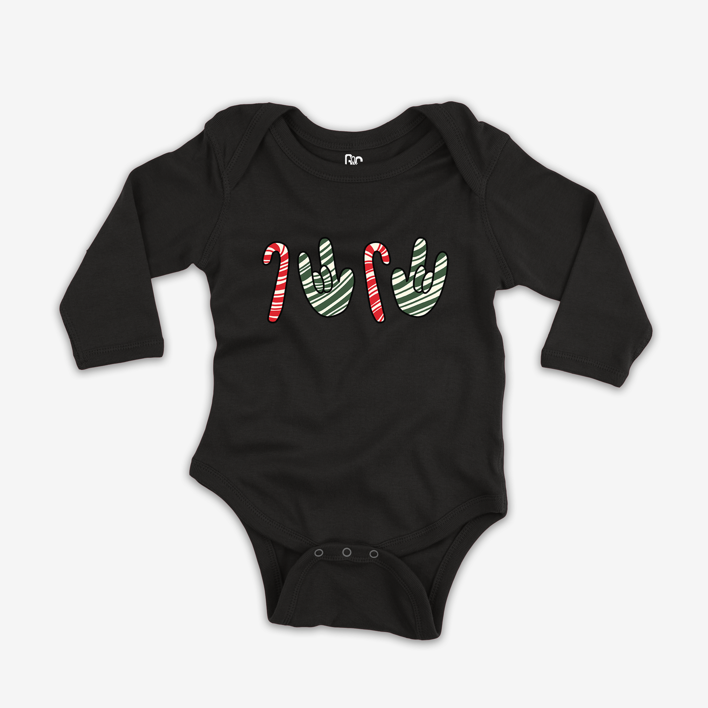 Candy Cane & ILY Onesie Sleeve