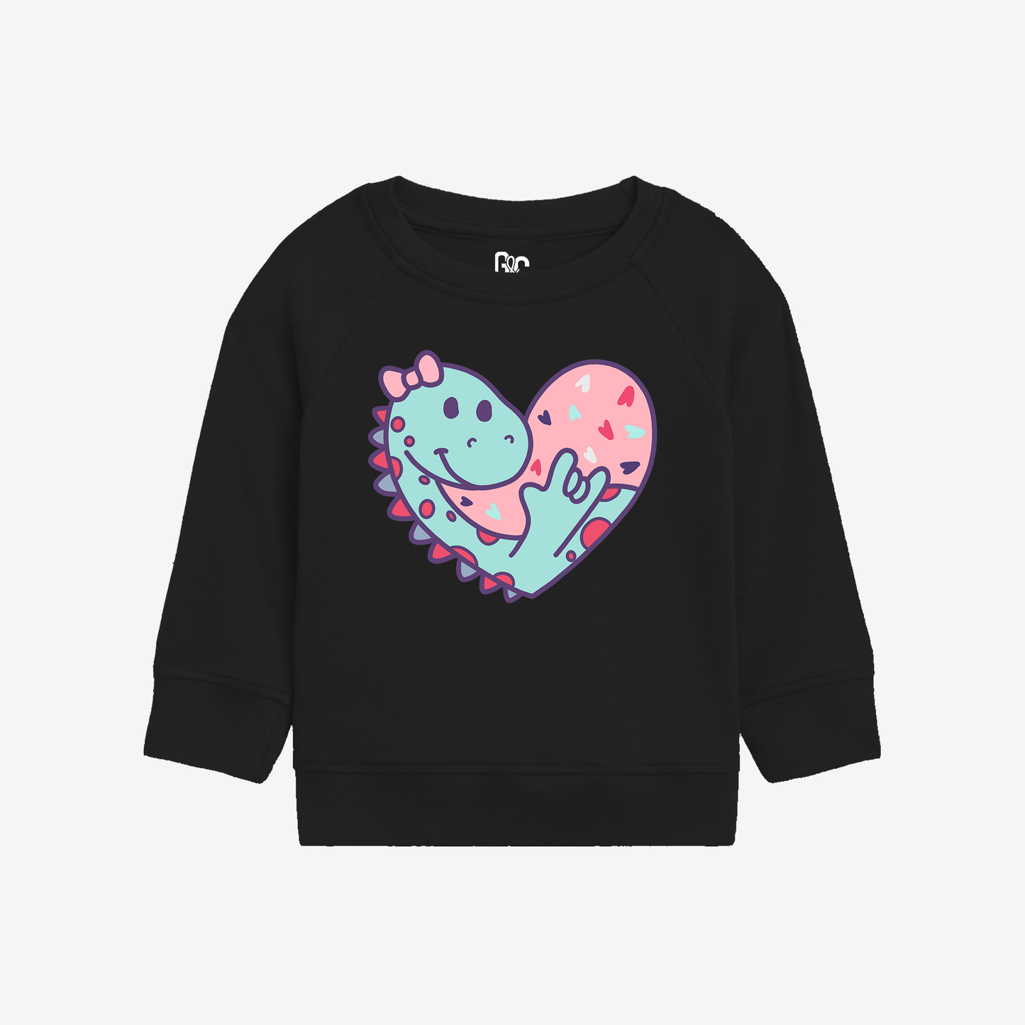 Dino Heart Toddler Crewneck