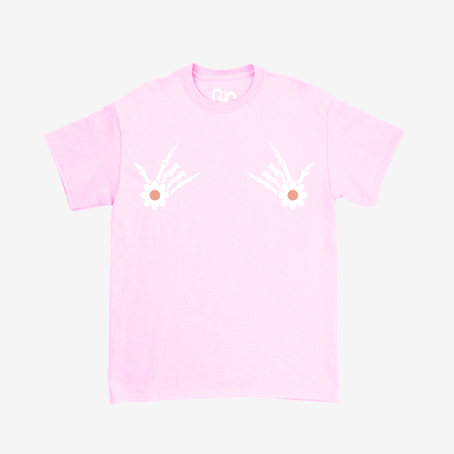 Floral Breast Skeleton & ILY Tee