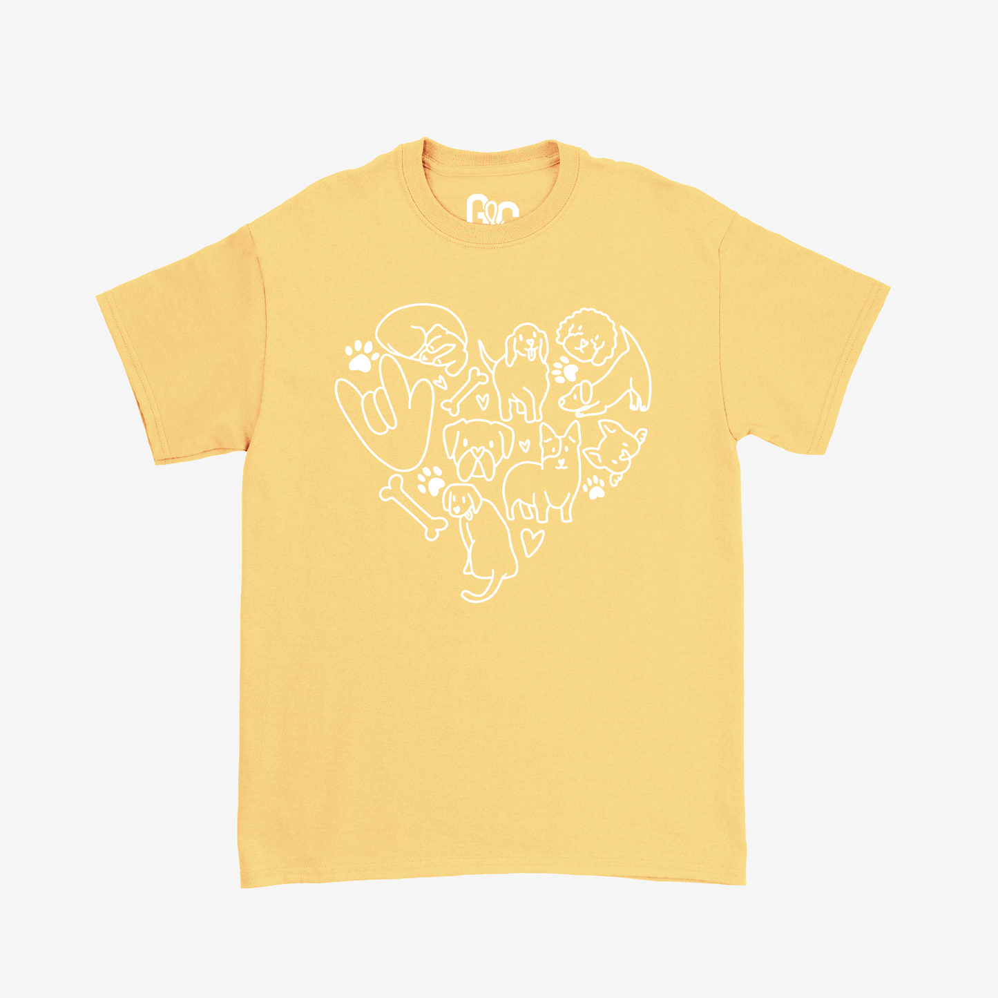 Dog doodle heart Tee