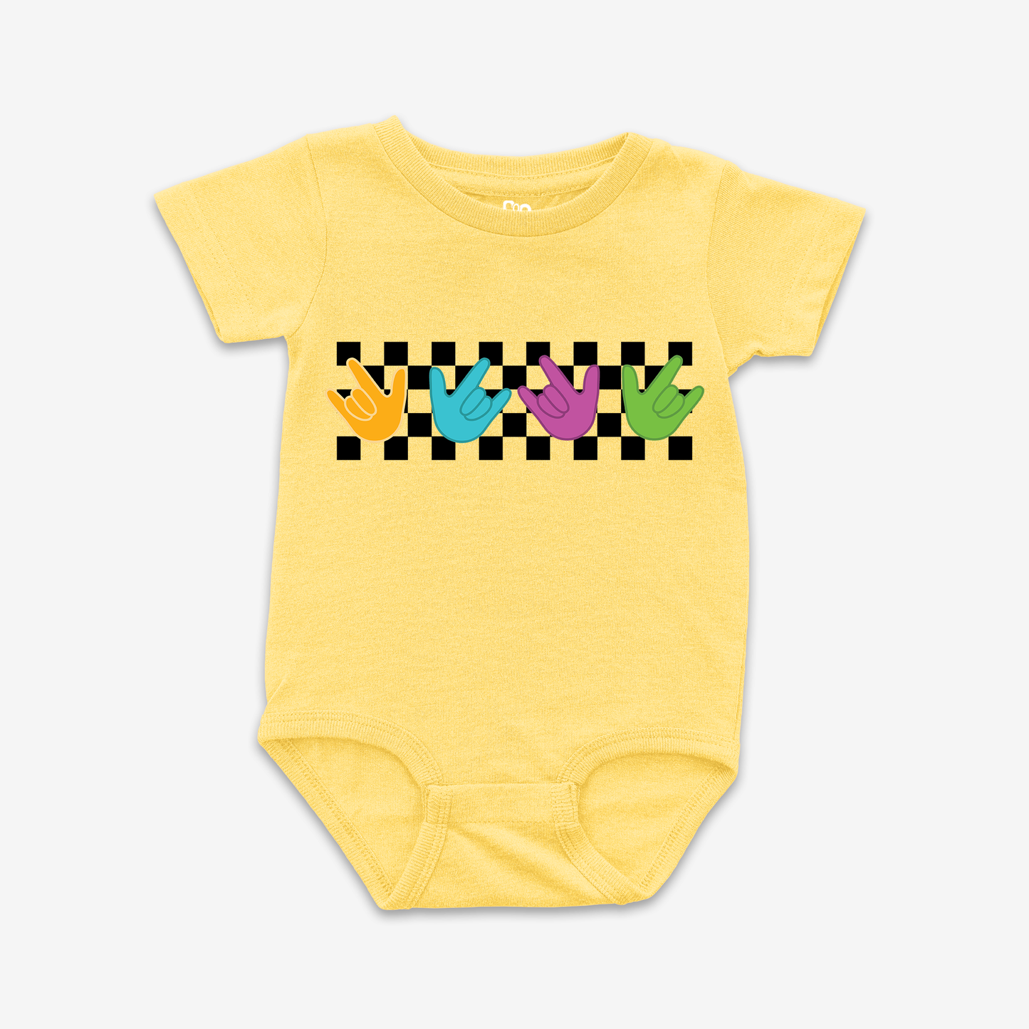ILY Checker Onesie Tee