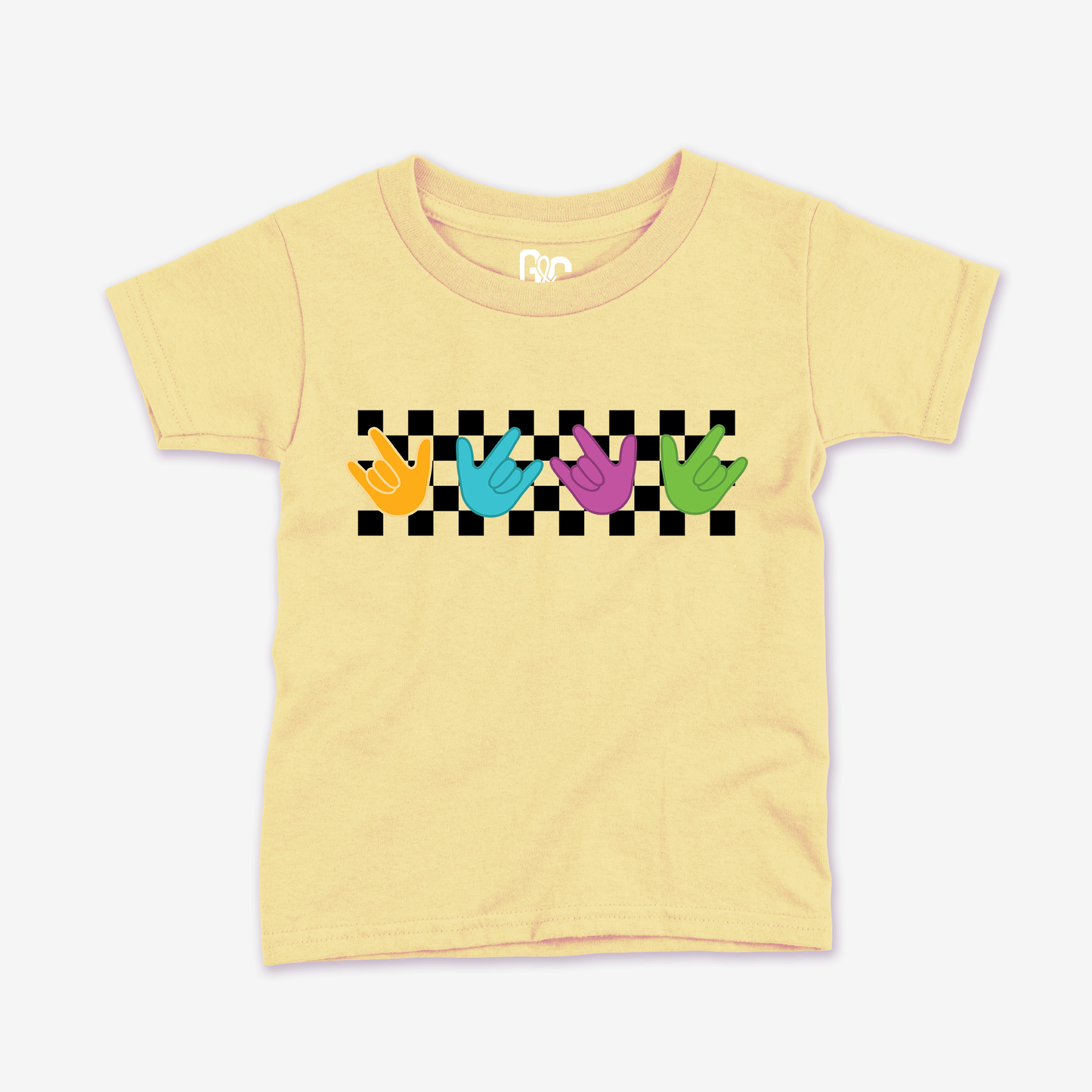 ILY Colorful Checker Toddler Tee
