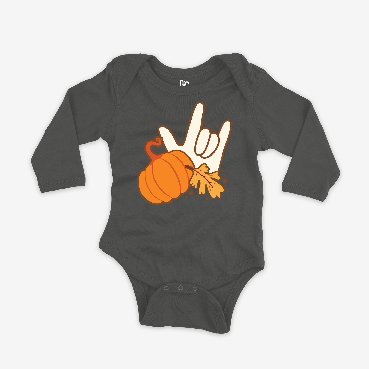 Pumpkin & ILY Onesie Sleeve