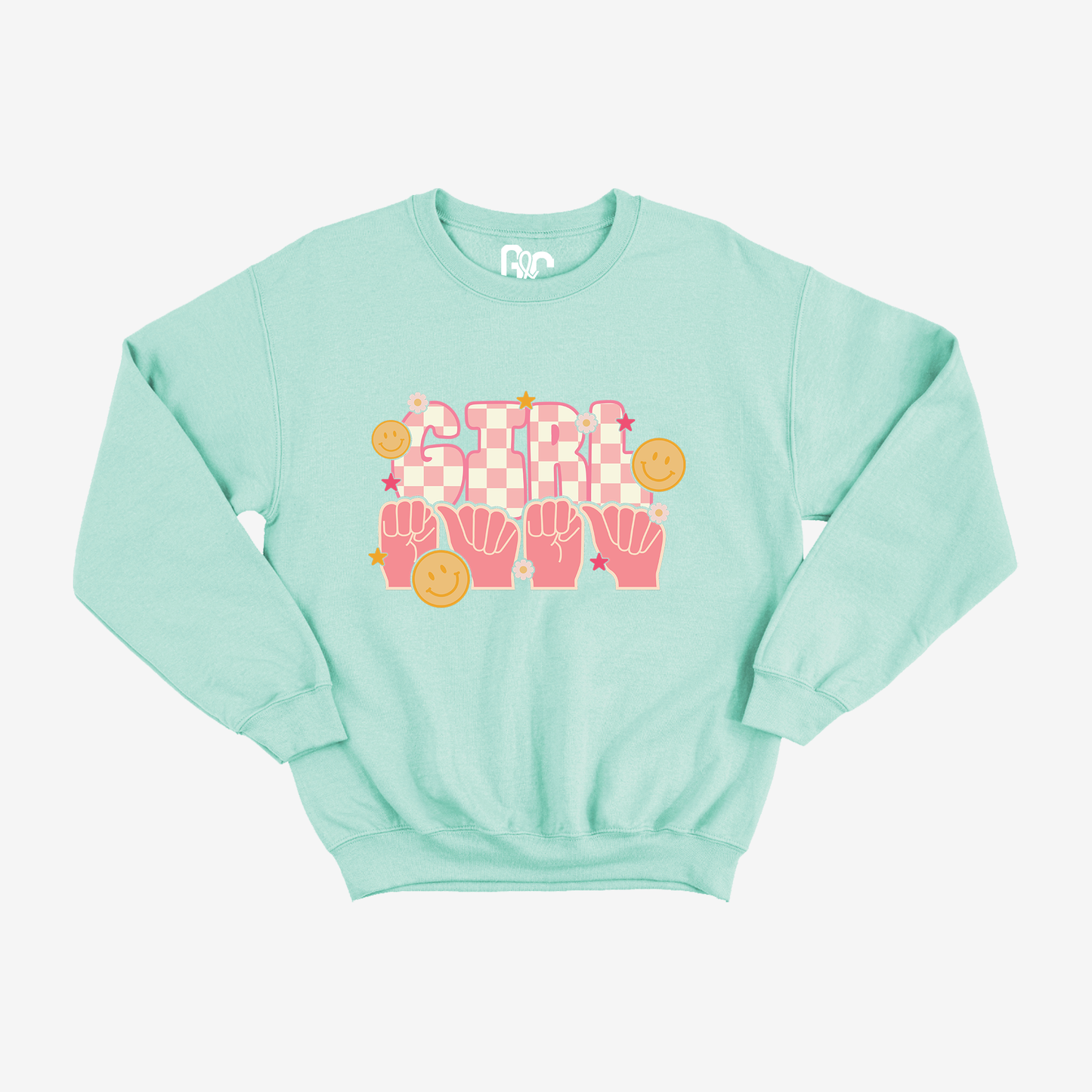 Retro Girl Mama Crewneck