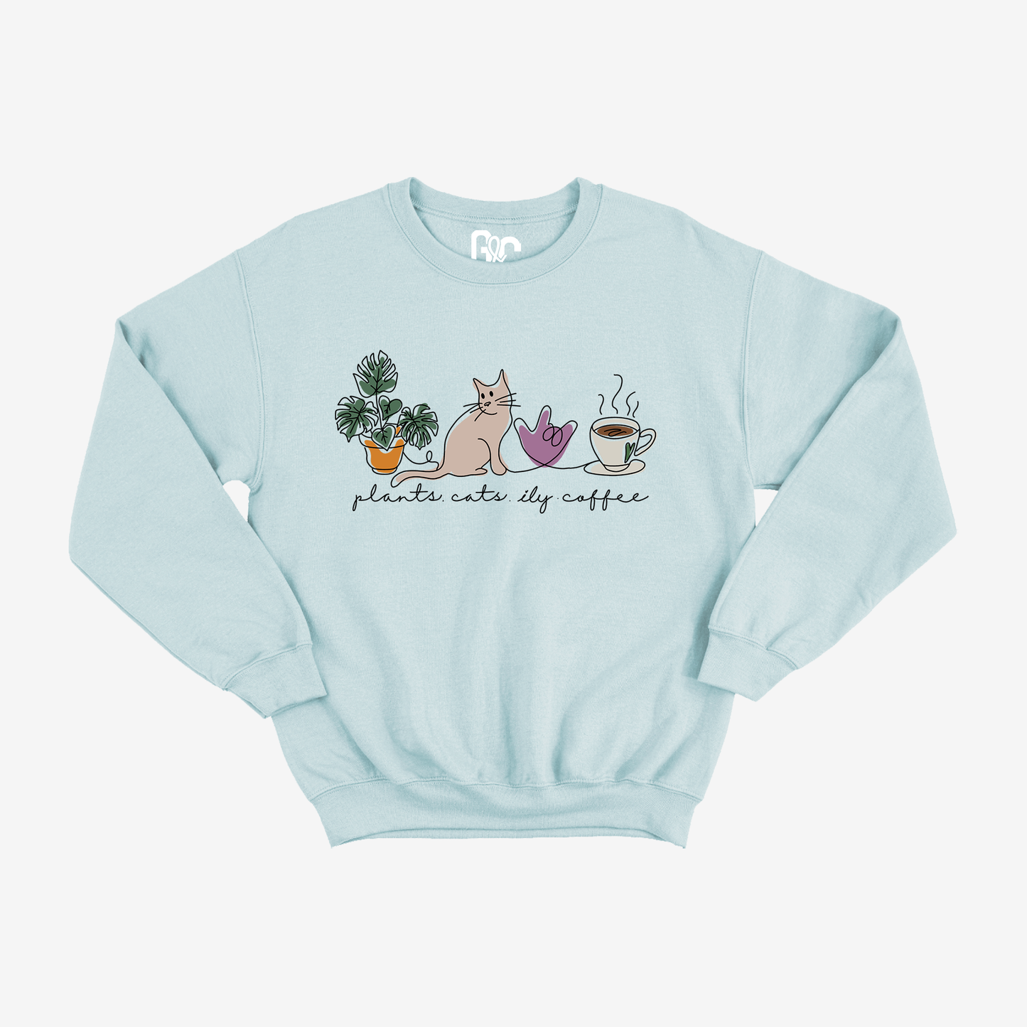 Plant Cats ILY Crewneck
