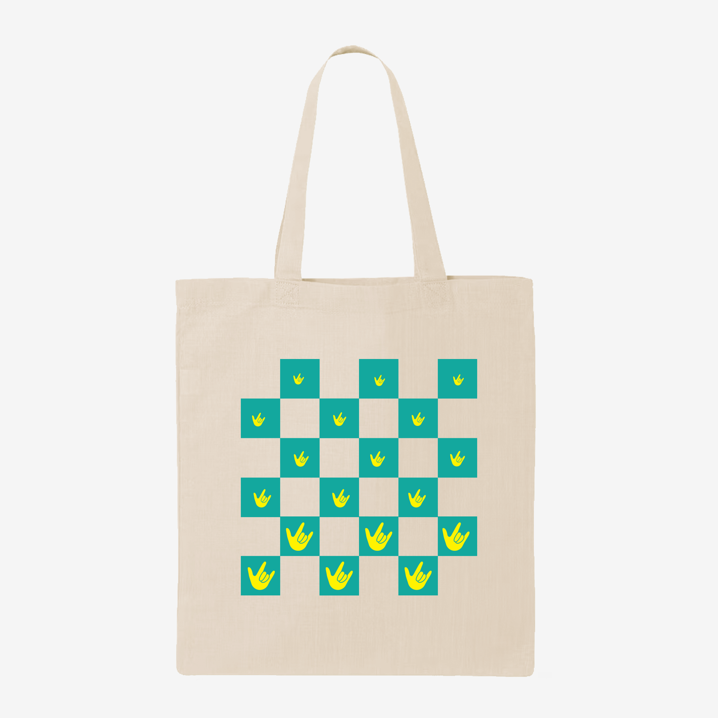 Checkered ILY Tote Bag