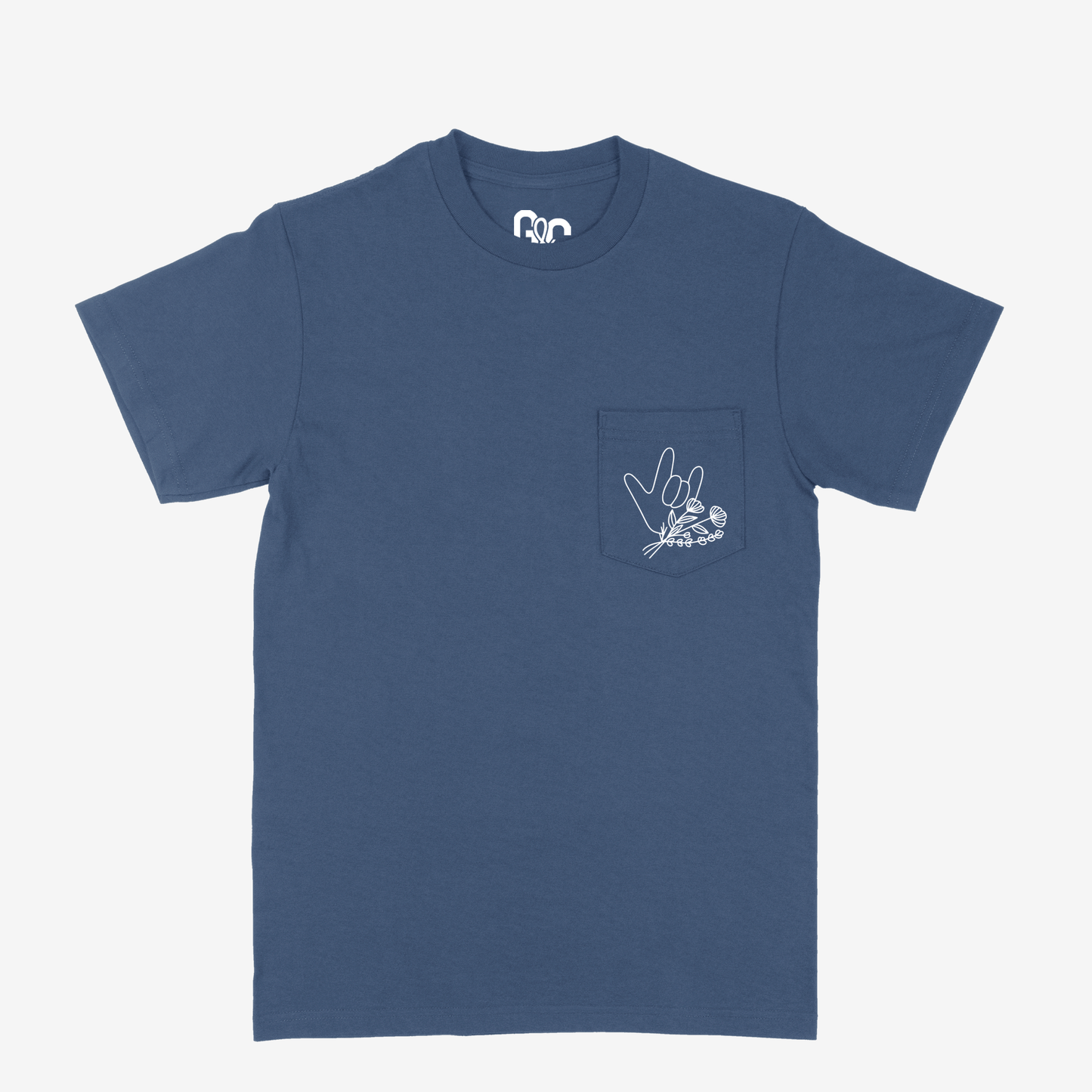 Floral & ILY Pocket Tee