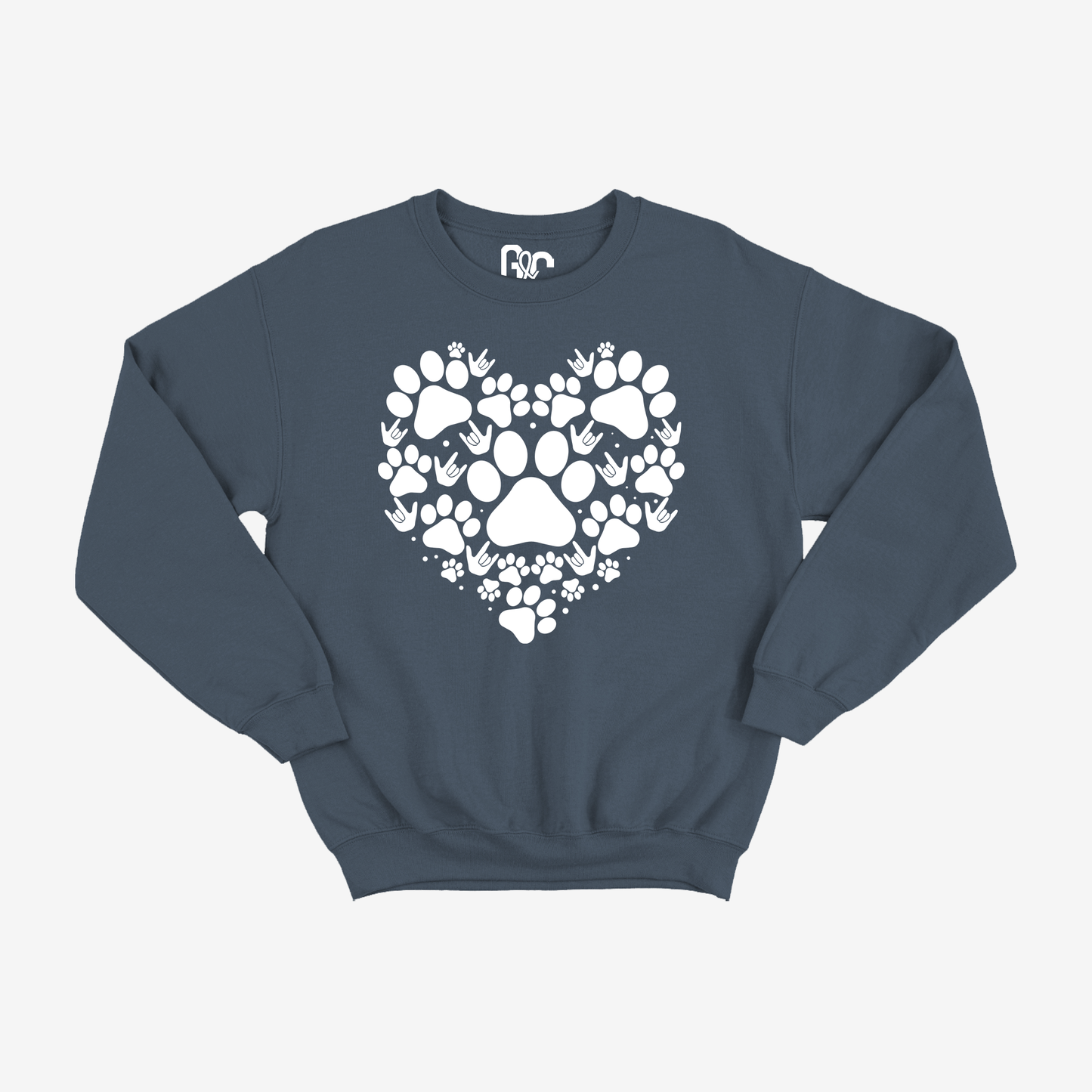 Paw ILY Doodle Crewneck