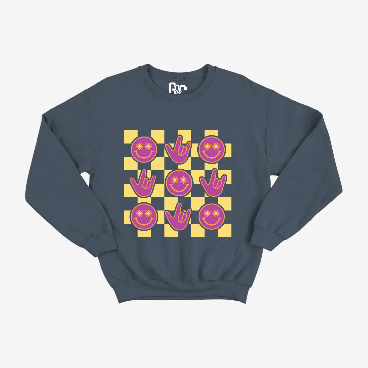 Flower Smiley Crewneck