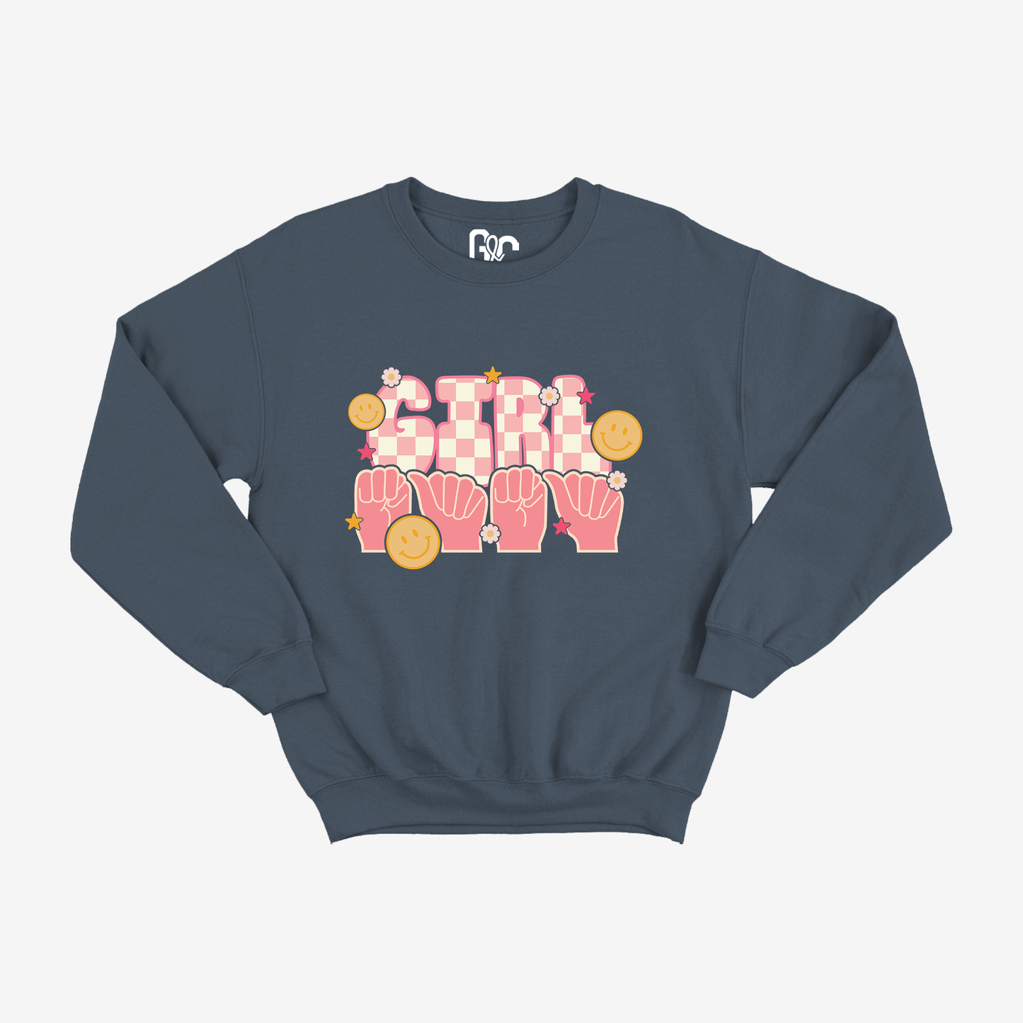 Retro Girl Mama Crewneck