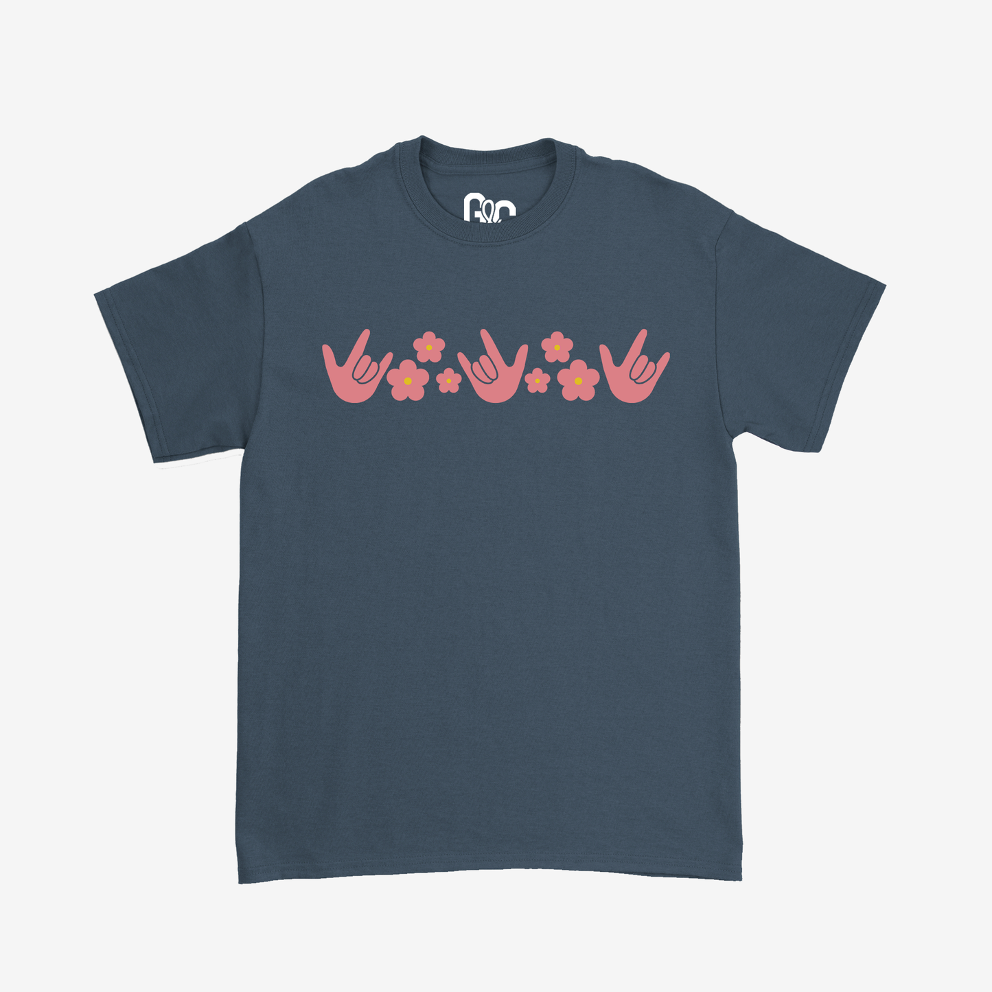 ILY Flower Pattern Youth Tee