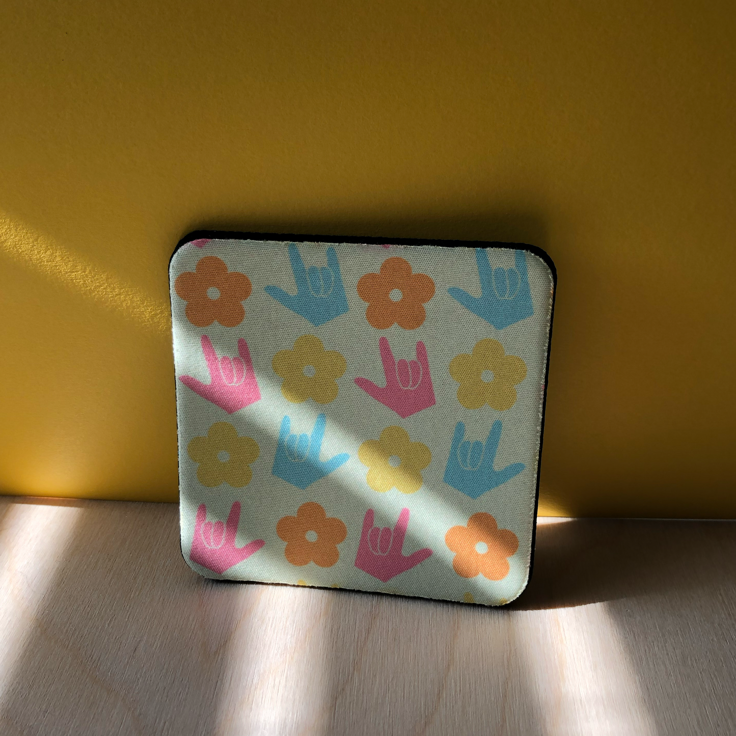 Flower & ILY Coaster