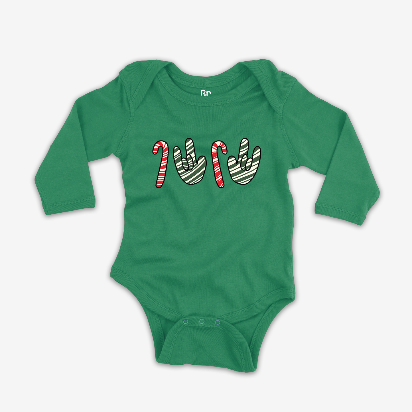 Candy Cane & ILY Onesie Sleeve