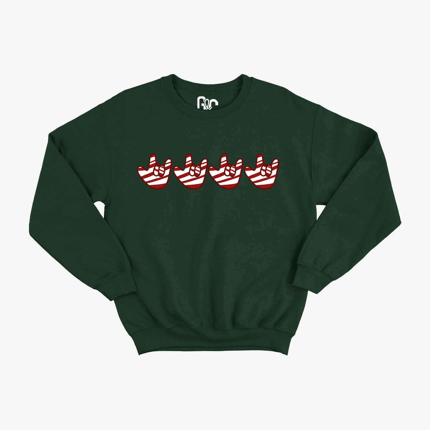 Peppermint Candy ILY Crewneck